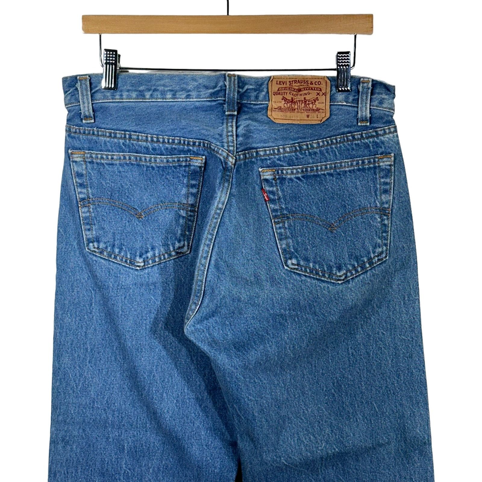 Vintage Vintage Levi's 501 Distressed Jeans Size US 34 / EU 50 - 4 Thumbnail