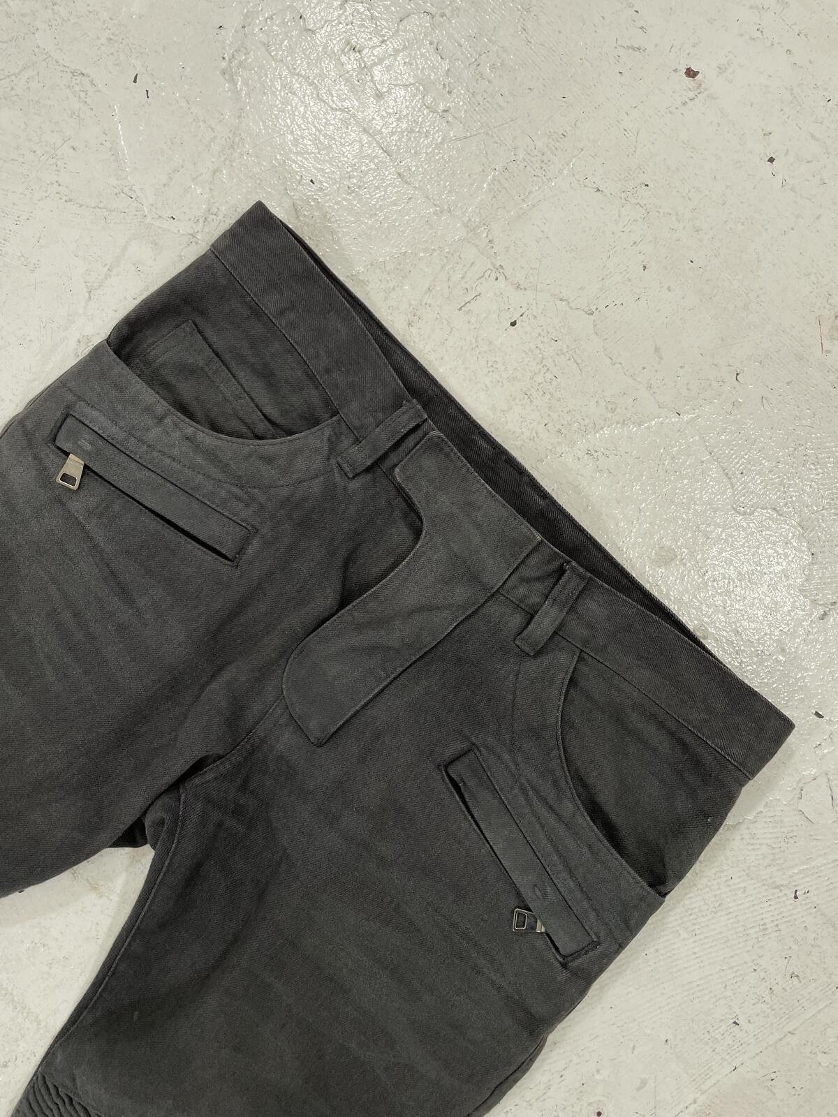 Balmain Balmain Gray Waxed Denim Size US 35 - 3 Thumbnail
