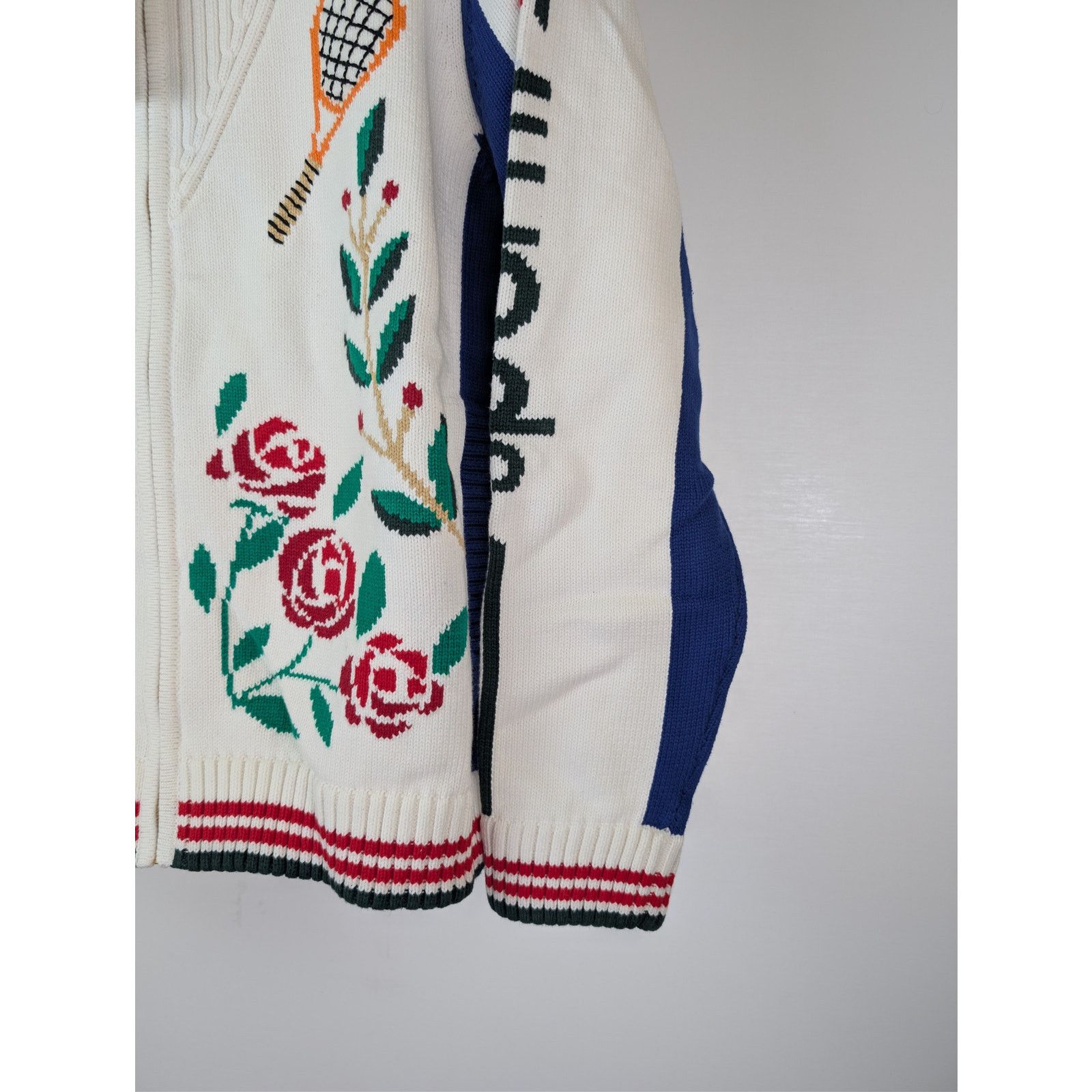 Casablanca o1rshd1 Laurel Intarsia Knit Jacket in Multi Size US XL / EU 56 / 4 - 5 Thumbnail