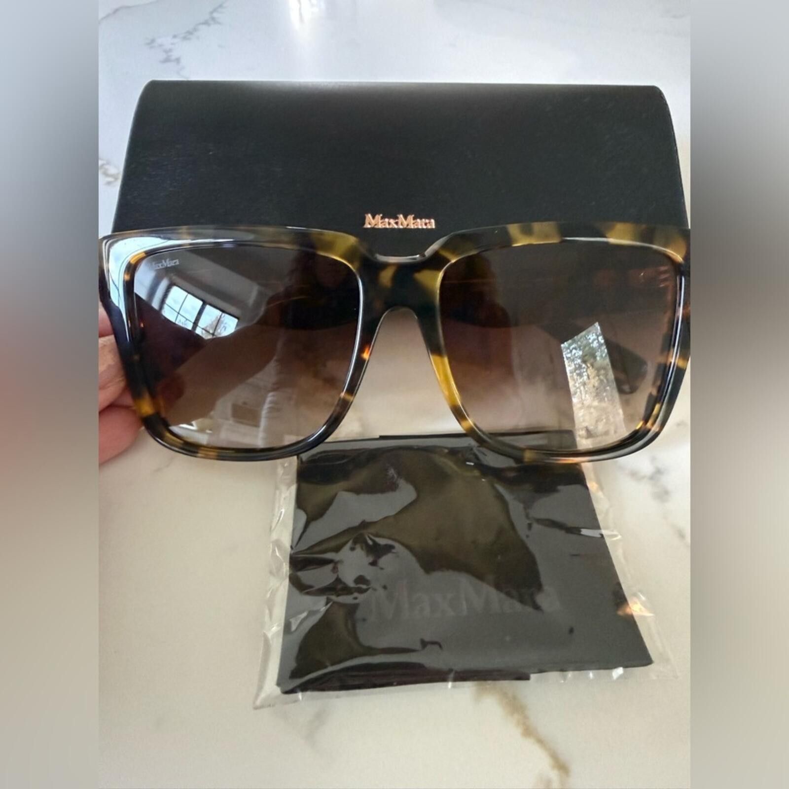 Max Mara Max Mara Glimpse2 Blonde Havana Tortoiseshell Sunglasses Size ONE SIZE - 1 Thumbnail