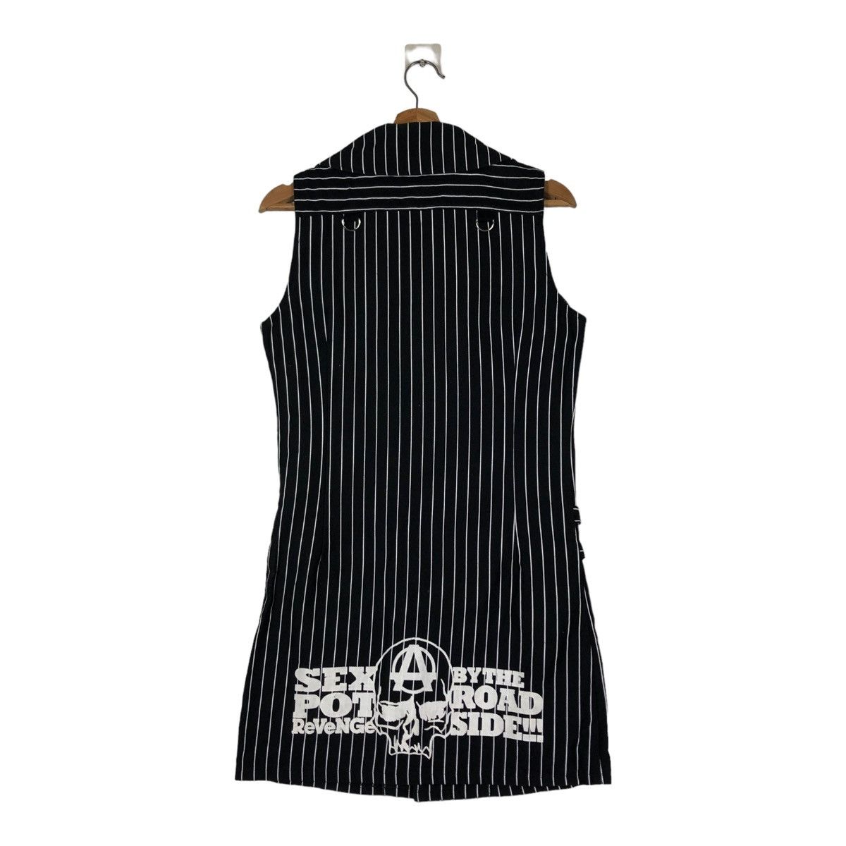 Japanese Brand BIKER TANKTOP SEX POT REVENGE FOR THE PUNK STRIPE PARACHUTE Size US M / EU 48-50 / 2 - 8 Thumbnail