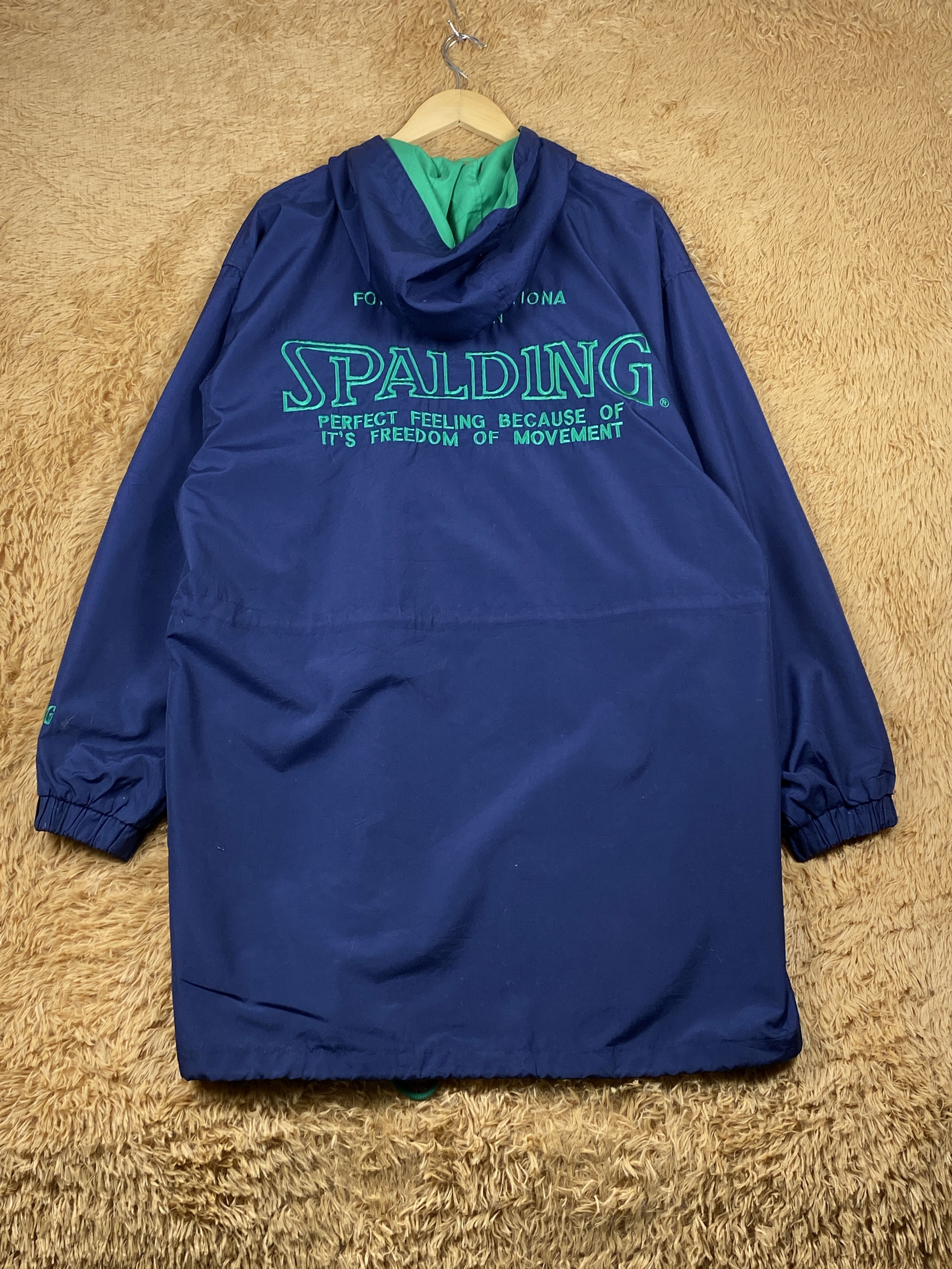 Spalding Vintage Spalding Hoodie Long Jacket Parkas J1705 Size US L / EU 52-54 / 3 - 5 Thumbnail