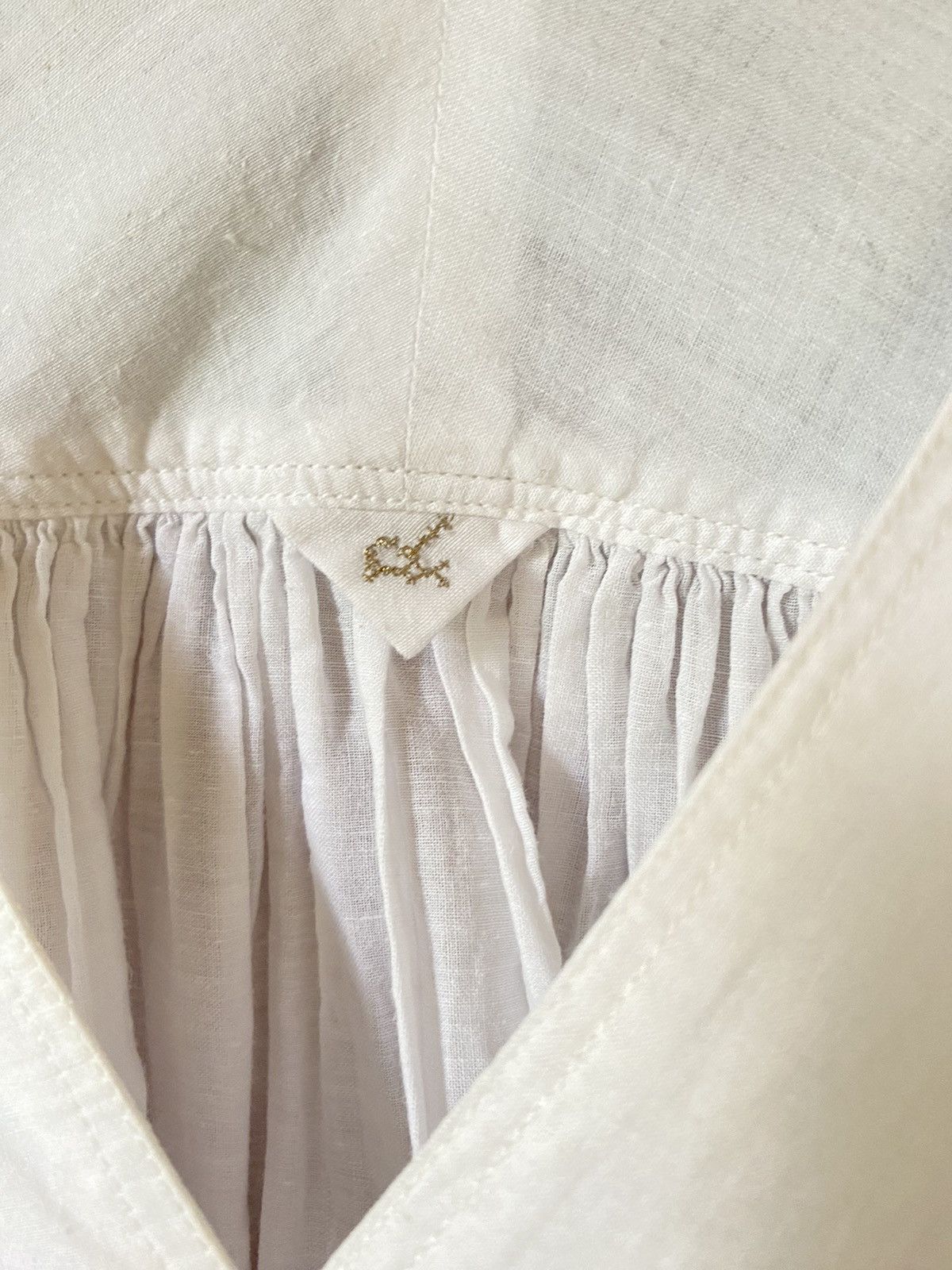 45rpm 45 RPM white V-neck blouse Size XS / US 0-2 / IT 36-38 - 10 Thumbnail