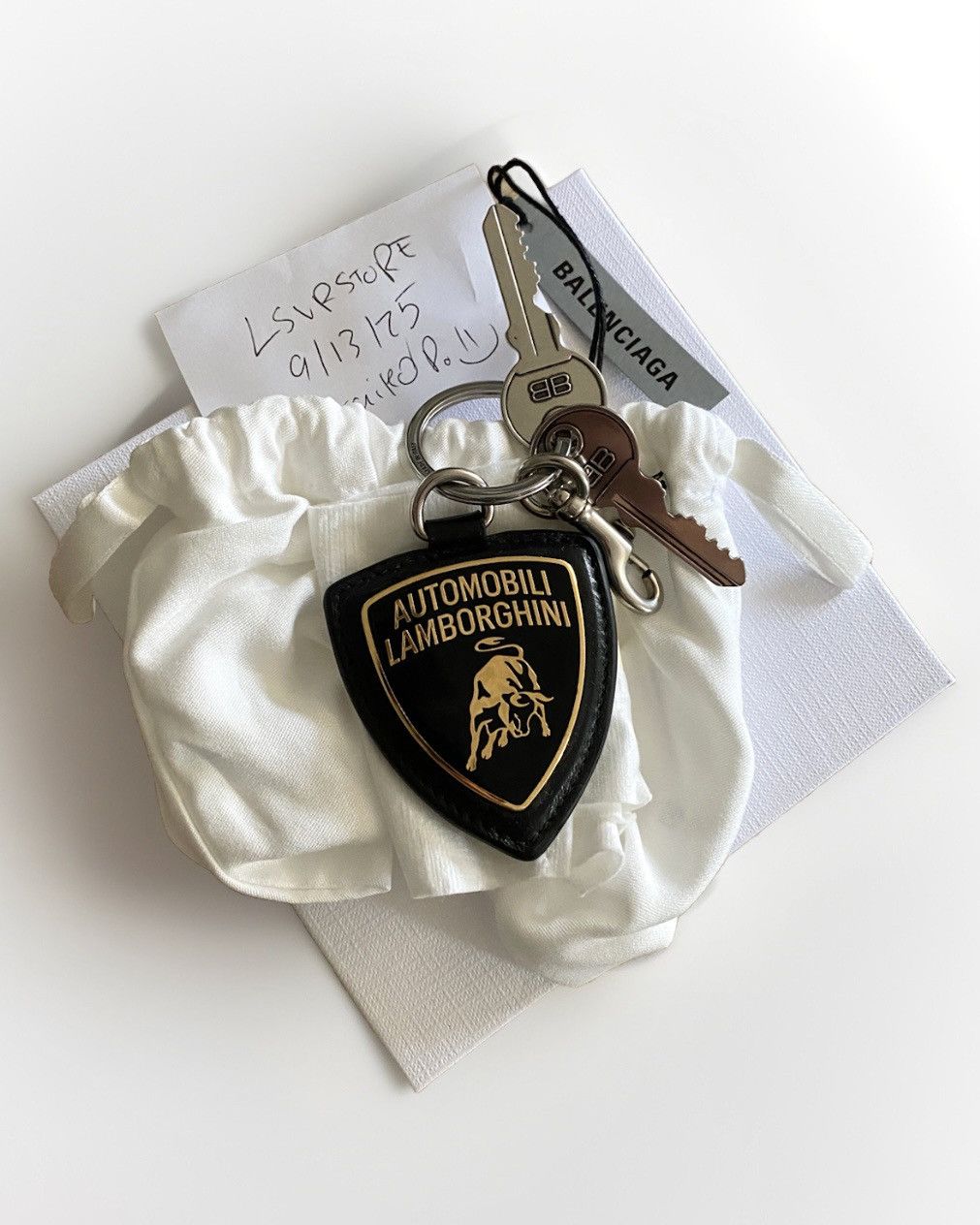 Balenciaga × Lamborghini Balenciaga Lamborghini Automobili Shield Charm keychain Size ONE SIZE - 1 Thumbnail