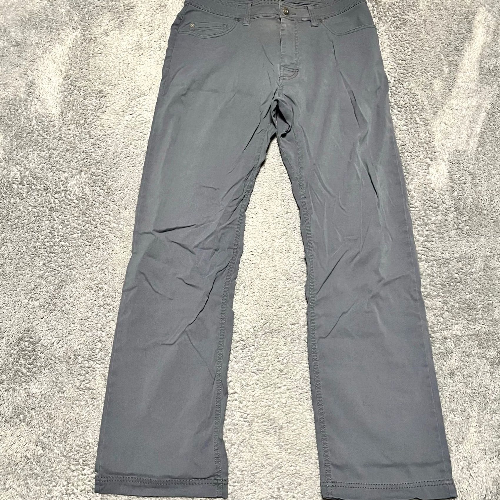 Prana Prana Brion Pants Mens 34 x30.5 Blue Nylon Hiking Outdoor Gorp Chino Mens Regular 31 in Blue Gorp Size US 34 / EU 50 - 2 Thumbnail