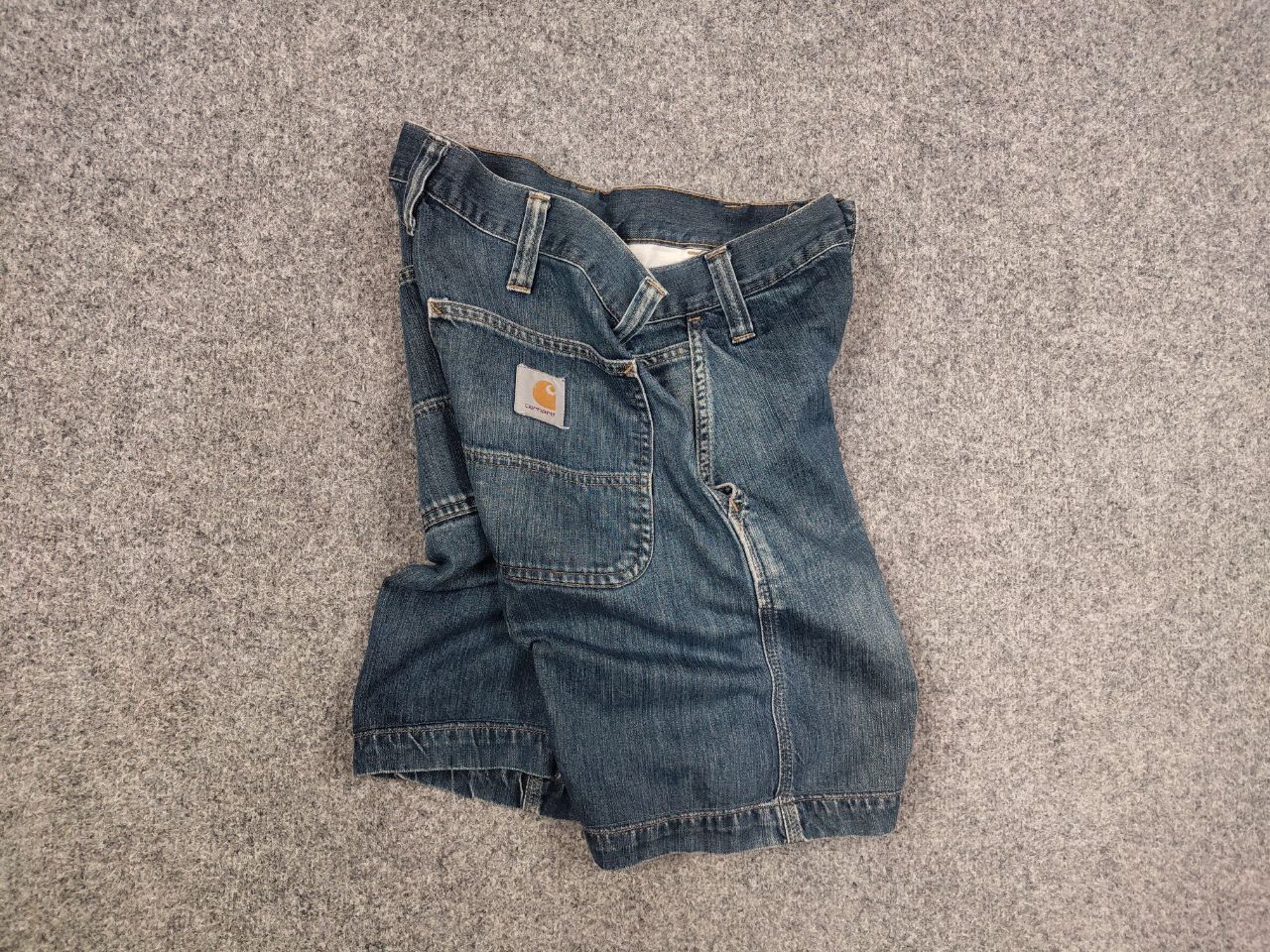 Carhartt Vintage 90's Carhartt Work Bermuda Pocket Faded denim Shorts Size US 30 / EU 46 - 10 Thumbnail