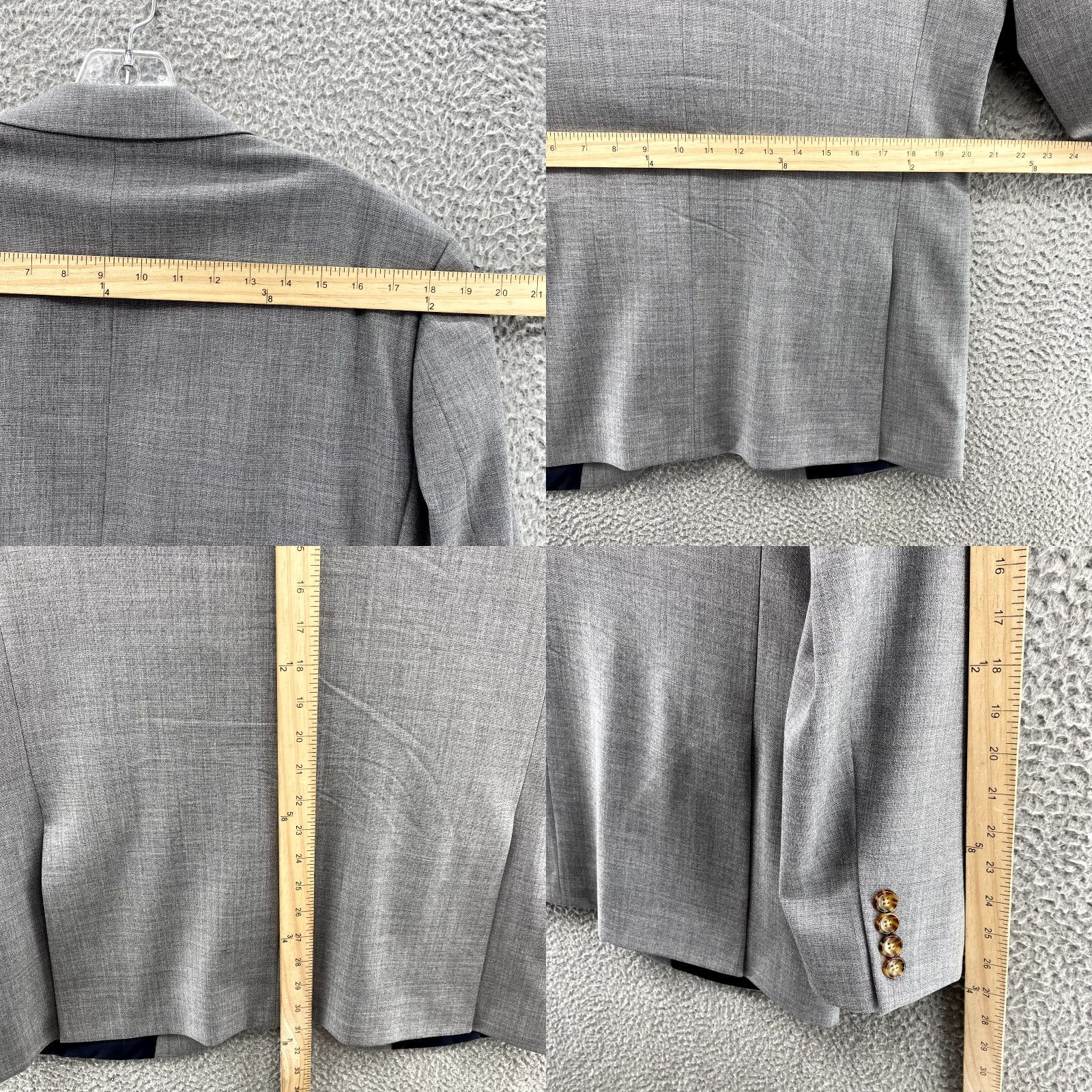 J.Crew J.Crew Thompson Blazer Men's 42L Gray Wool Sport Coat Classic Business Corpcore Size 42R - 8 Thumbnail