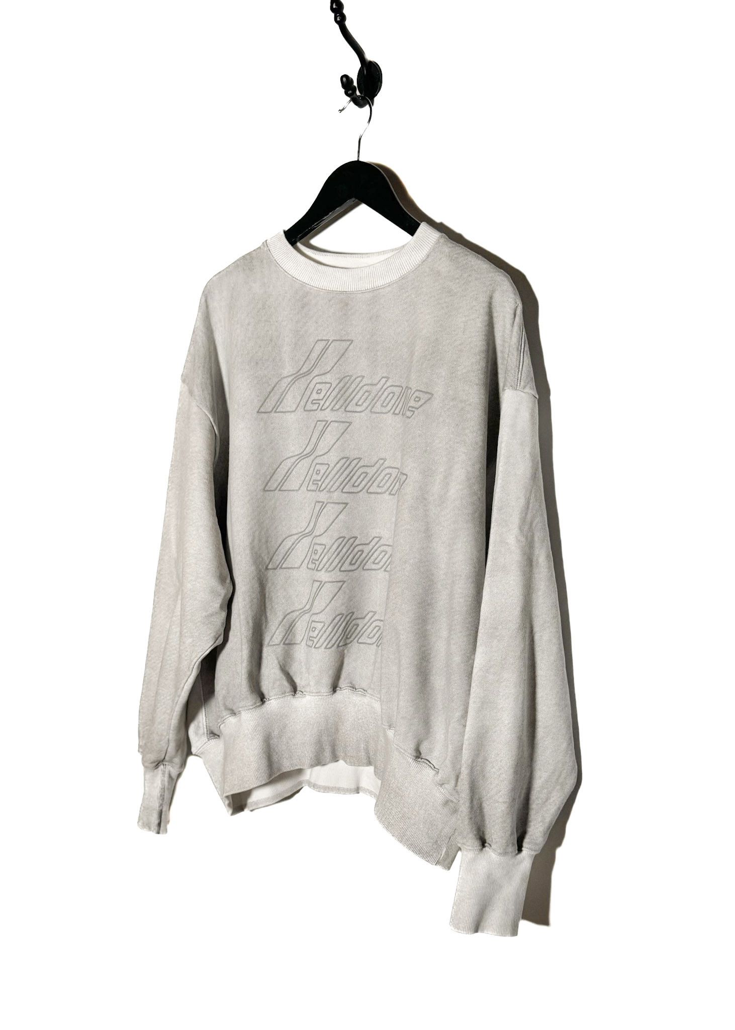 WE11DONE We11Done Grey Reflective Logo Sweatshirt Size US M / EU 48-50 / 2 - 2 Thumbnail