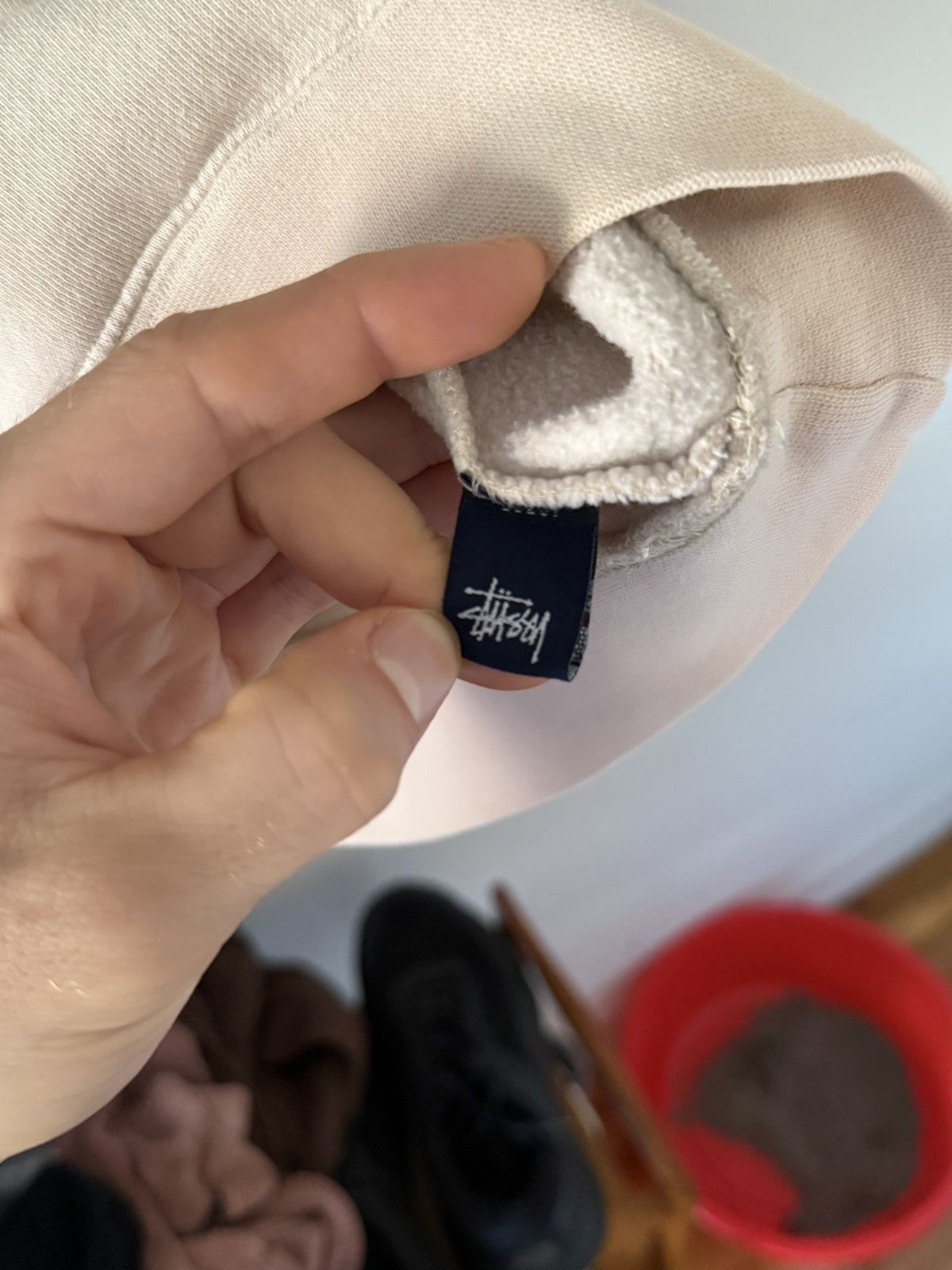 Stussy Stüssy sweatshirt beige tan blue pink michelin size L Size US L / EU 52-54 / 3 - 4 Thumbnail