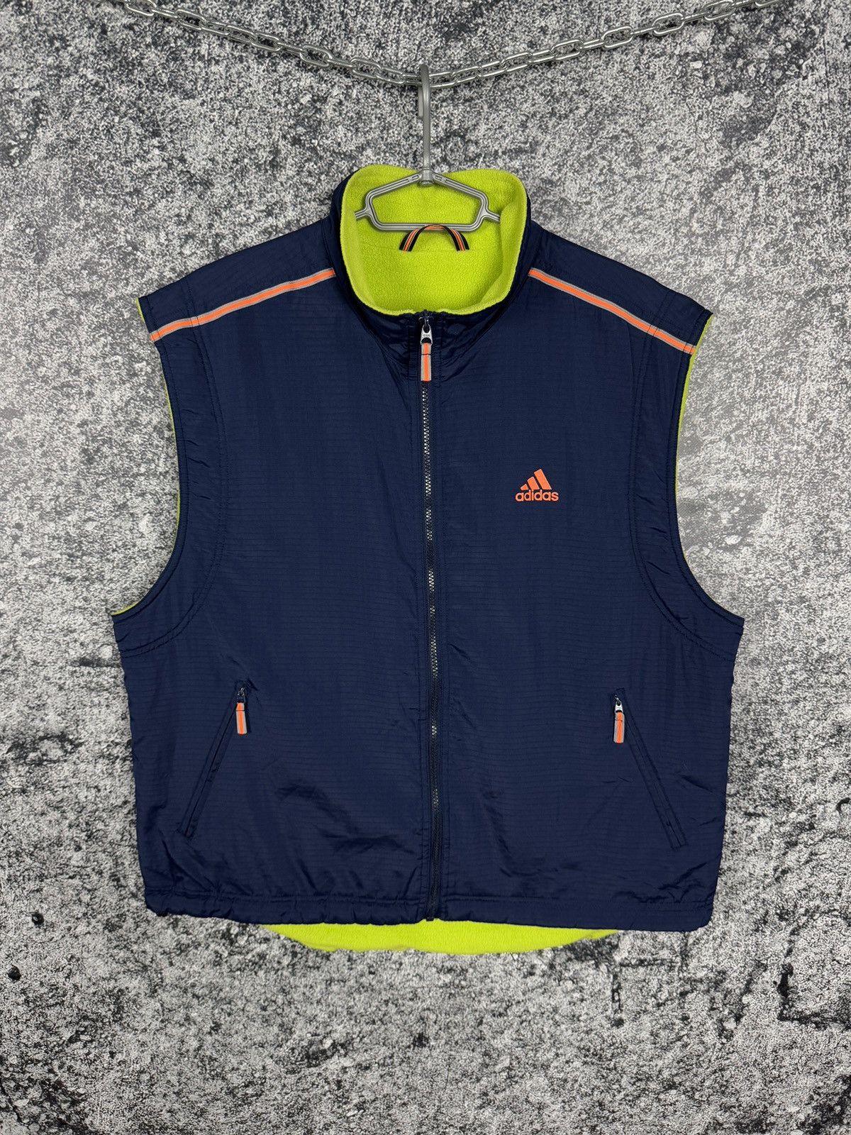 Adidas Adidas Vintage 90a Reversible Vest Full Zip Gilet Y2K Size L Size US L / EU 52-54 / 3 - 2 Thumbnail