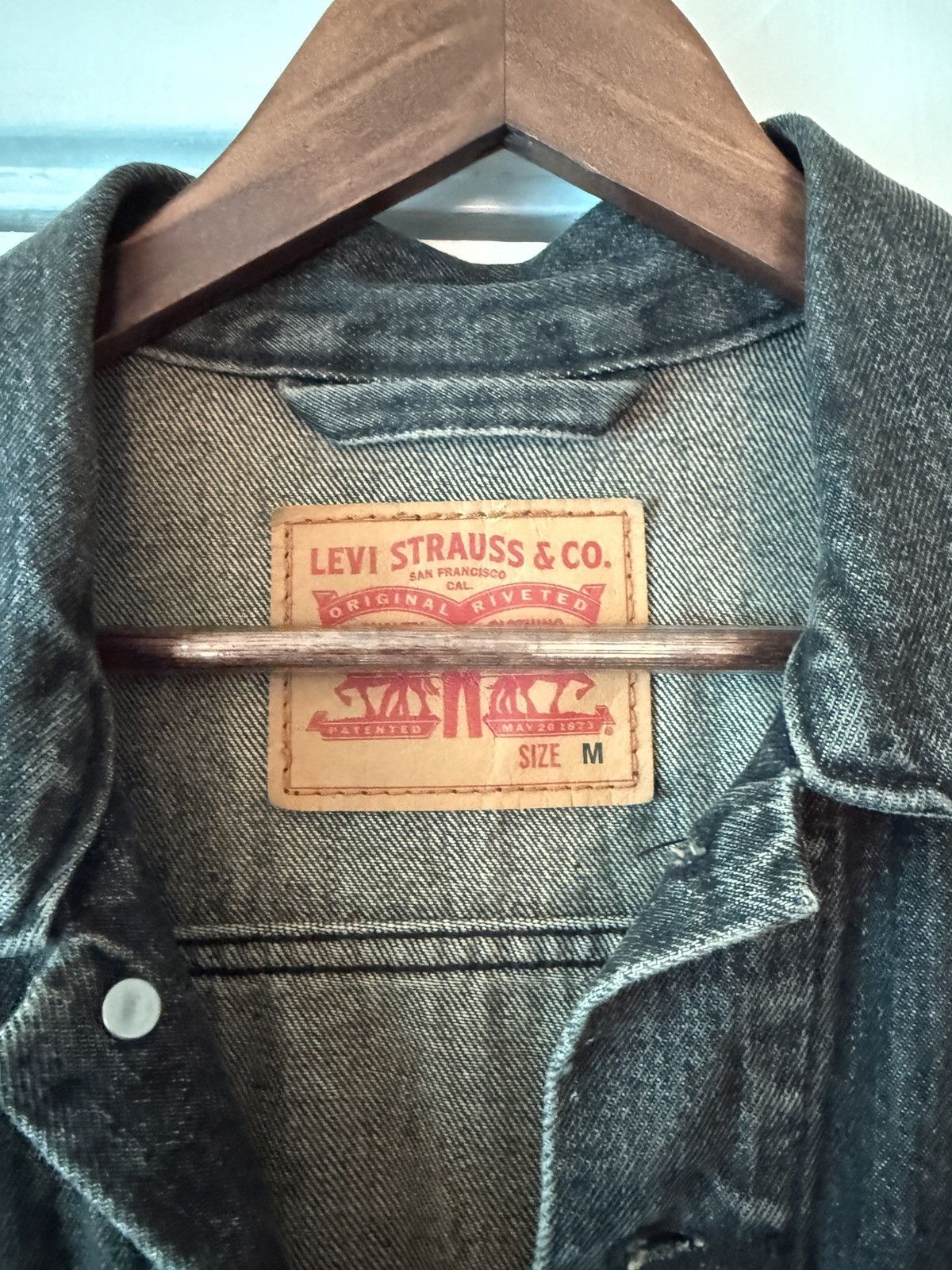 Levi's Washed Black Sample Type III Denim Jacket Size US M / EU 48-50 / 2 - 8 Thumbnail