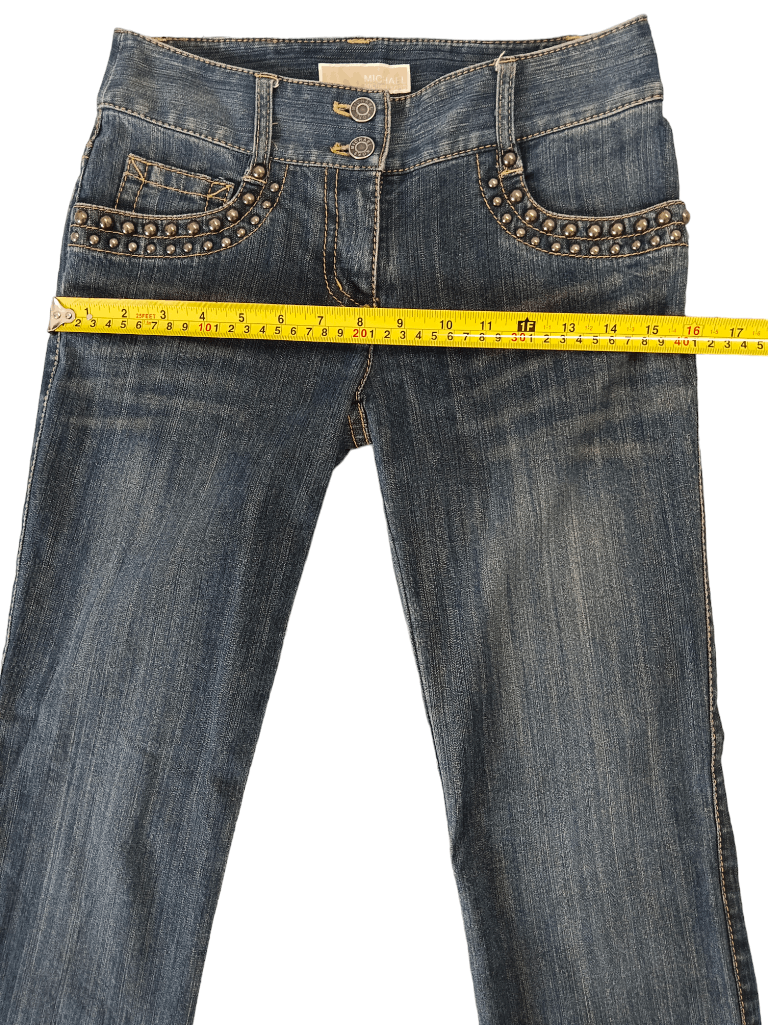 Michael Kors Michael Kors Studded Flared Denim Size 27" / US 4 / IT 40 - 17 Thumbnail