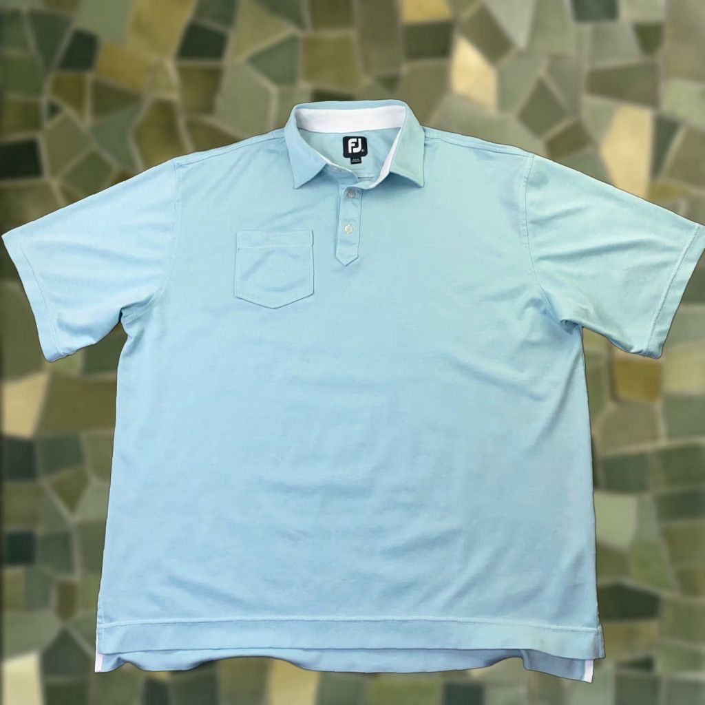 Footjoy Footjoy Shirt Mens XL Blue Polo Short Sleeve Pocket Golf Polo Short Sleeve Relaxed Size US XL / EU 56 / 4 - 1 Thumbnail