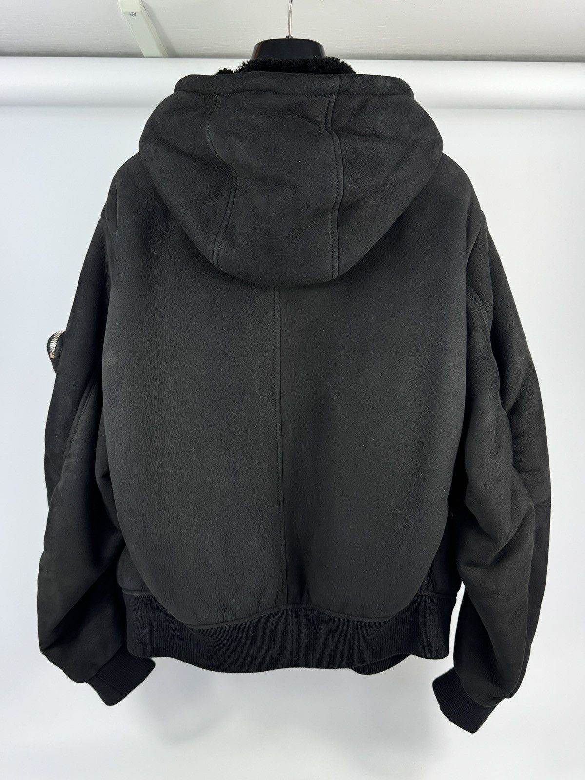 Prada SHERLING AND SUEDE 3D POCKET HOODED BOMBER JACKET Size US L / EU 52-54 / 3 - 2 Thumbnail