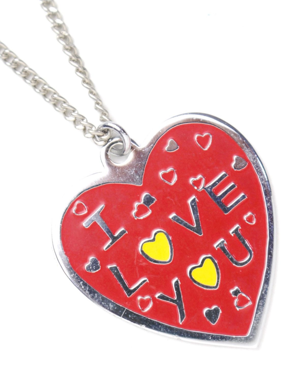 Vintage 2000S JAPANESE MADE HEART SHAPED “I LOVE YOU” NECKLACE Size ONE SIZE - 3 Thumbnail