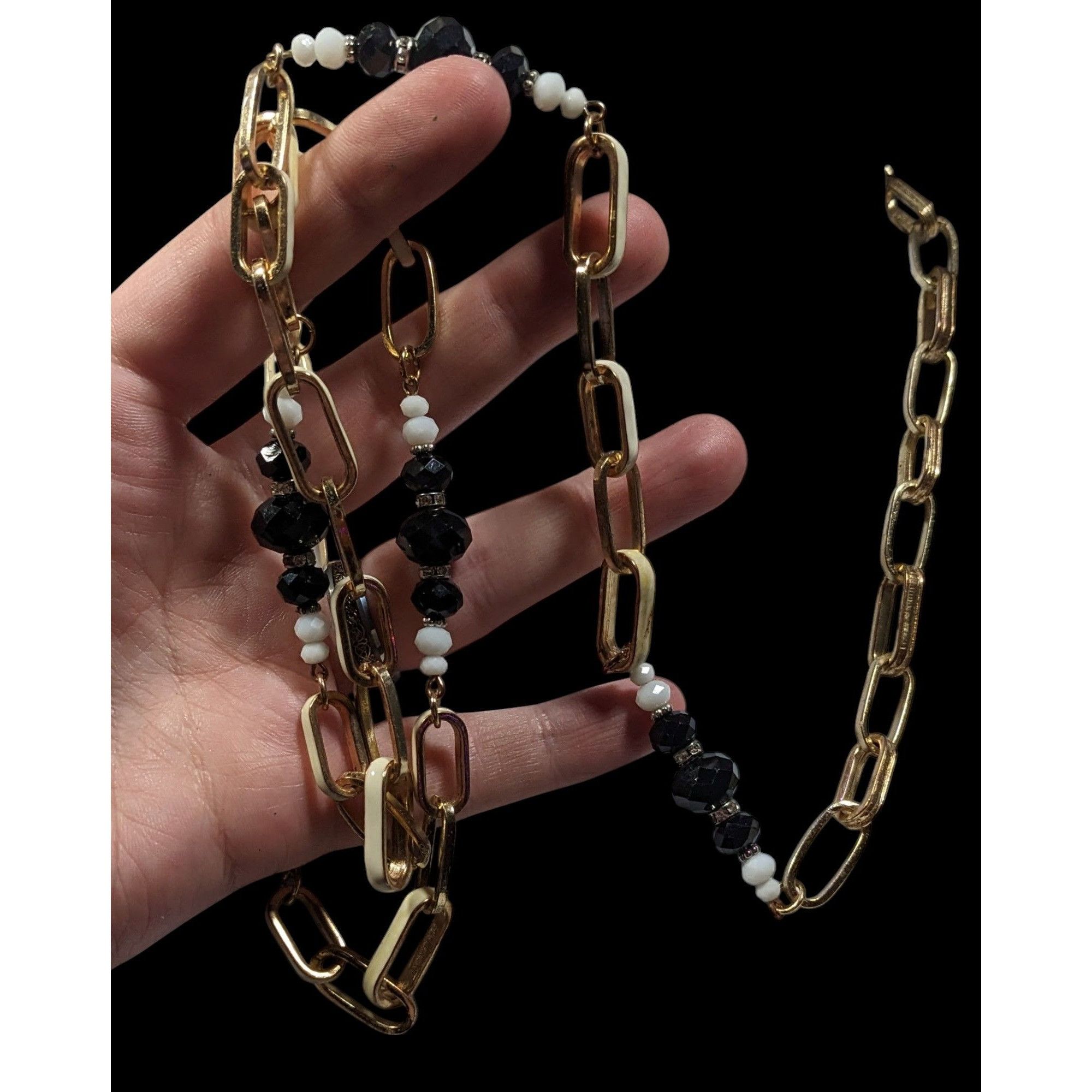 Other Vintage Ali-Khan New York Gold Tone Chain Necklace With Bead Size ONE SIZE - 6 Thumbnail