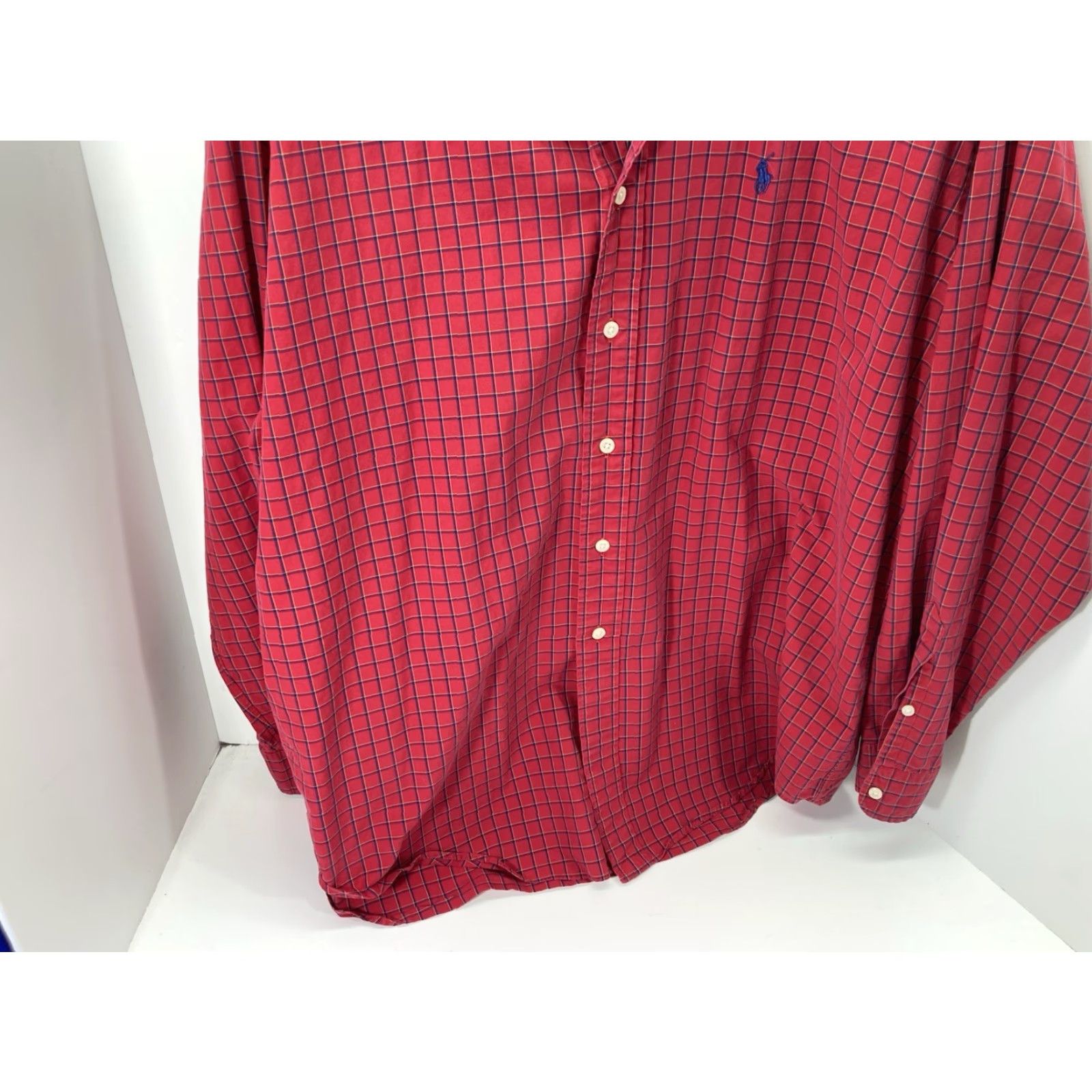Ralph Lauren VINTAGE Ralph Lauren Blake Shirt Men XL Red Check Button Long Sleeve Cotton VTG Size US XL / EU 56 / 4 - 3 Thumbnail