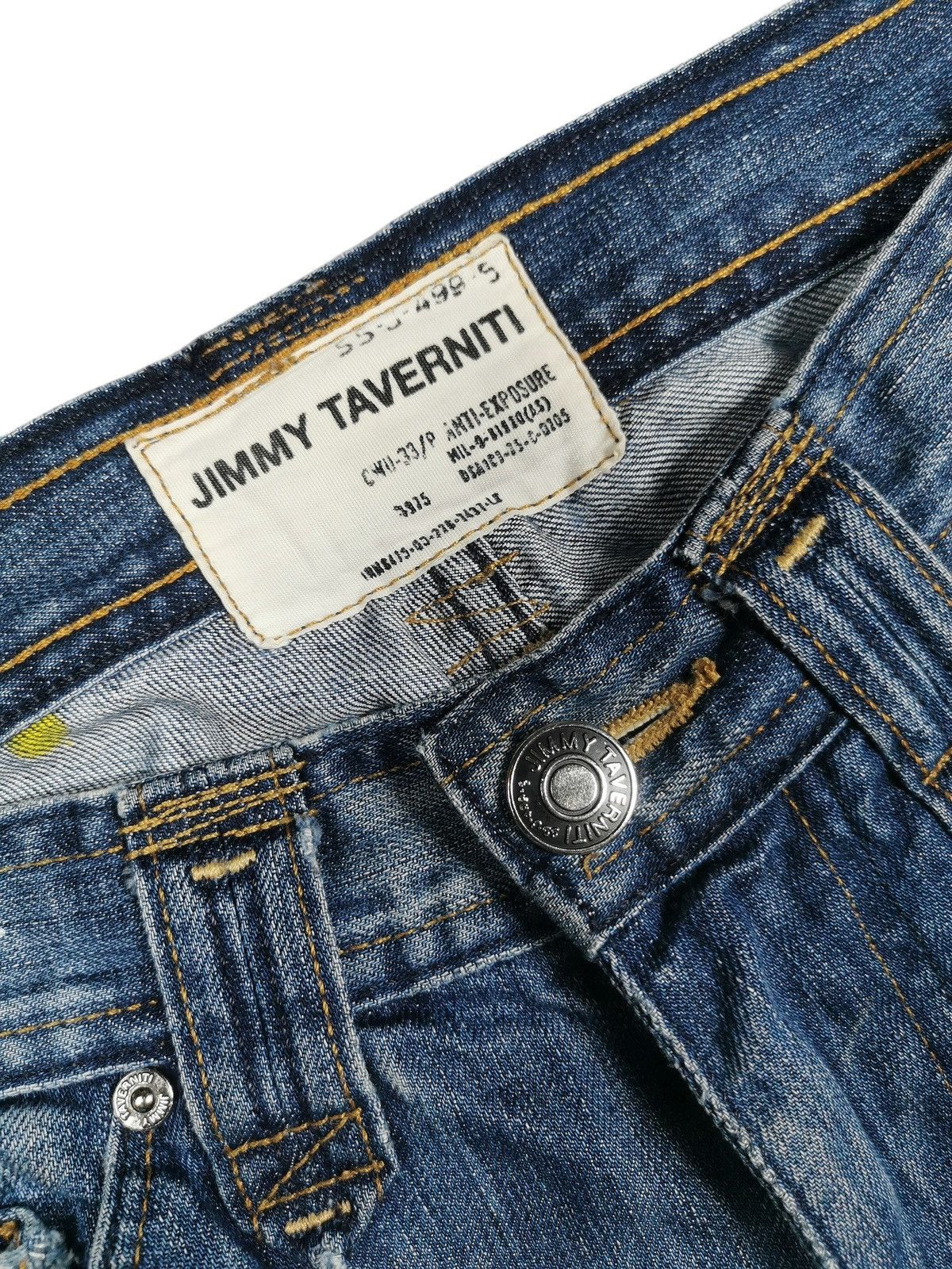 Jimmy Taverniti Jimmy Taverniti Distressed Painted Denim Jeans Size US 32 / EU 48 - 7 Thumbnail