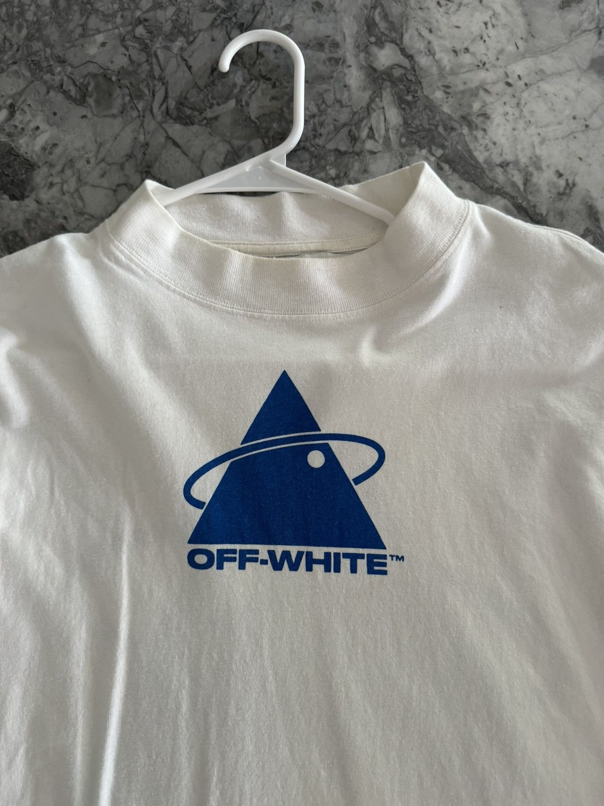 Off White OFF WHITE TRIANGLE PLANET Long Sleeve Tee White Grailed