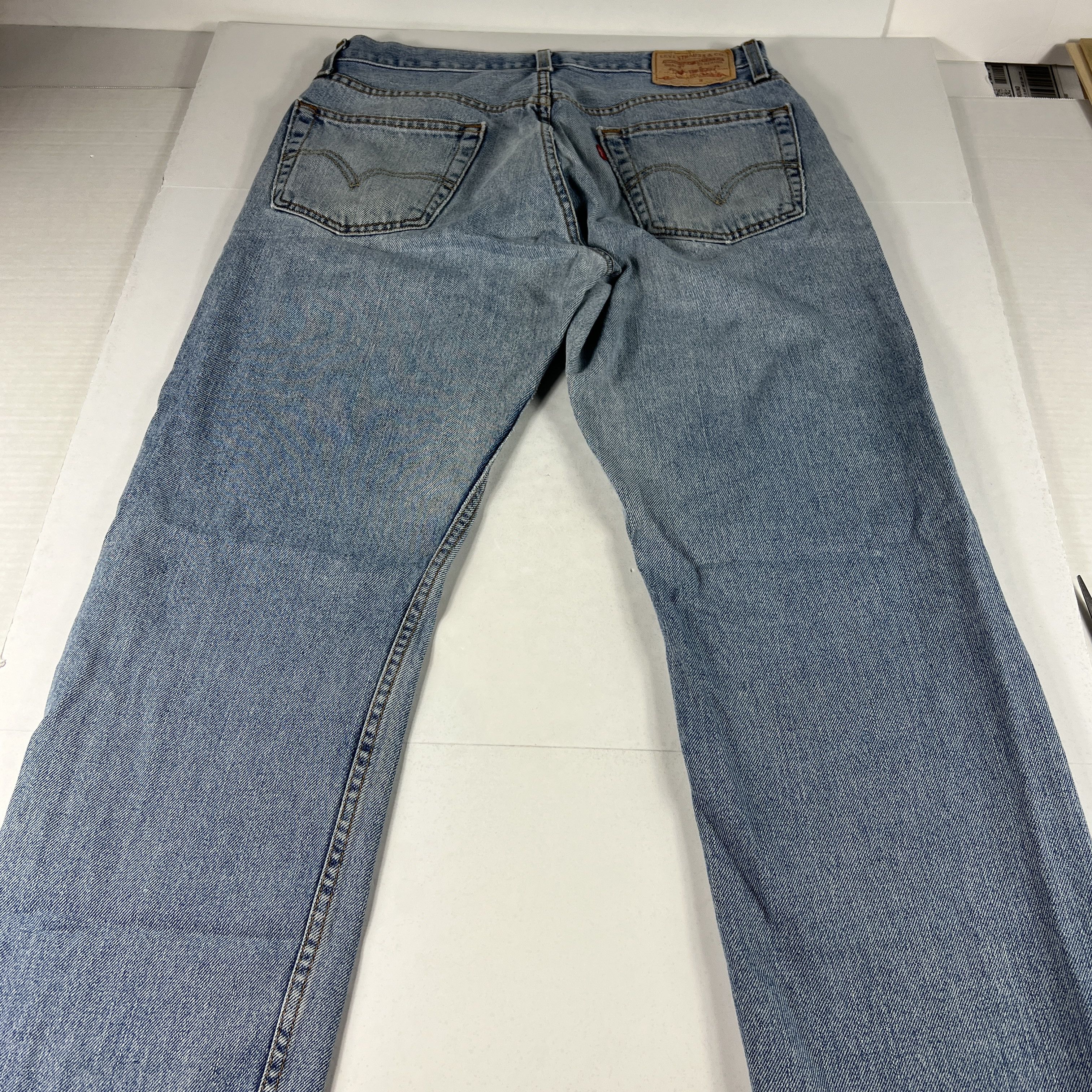 Levi's × Vintage Y2K Levi's Jeans 505 Straight Blue Faded Distressed Denim Size US 34 / EU 50 - 13 Thumbnail