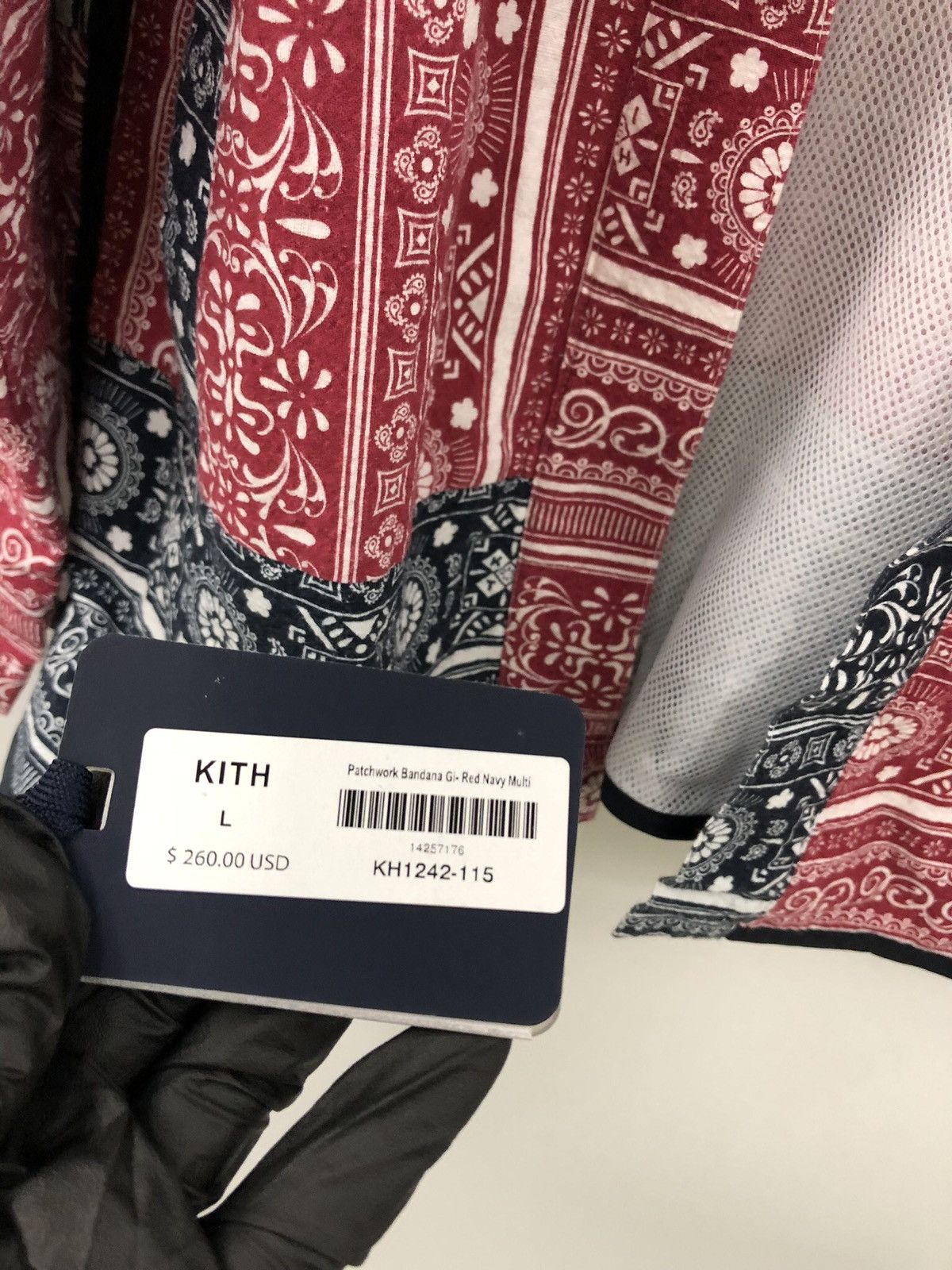 Kith Defective Kith SS20 Patchwork Bandana Red Blue Gi Large Size US L / EU 52-54 / 3 - 5 Thumbnail