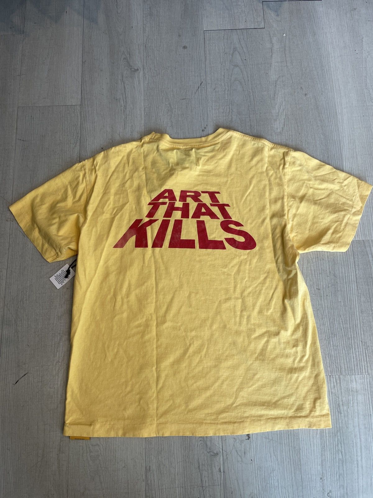 Gallery Dept. Gallery Dept. Art That Kills Stack Logo T-Shirt Yellow XL Size US XL / EU 56 / 4 - 2 Thumbnail