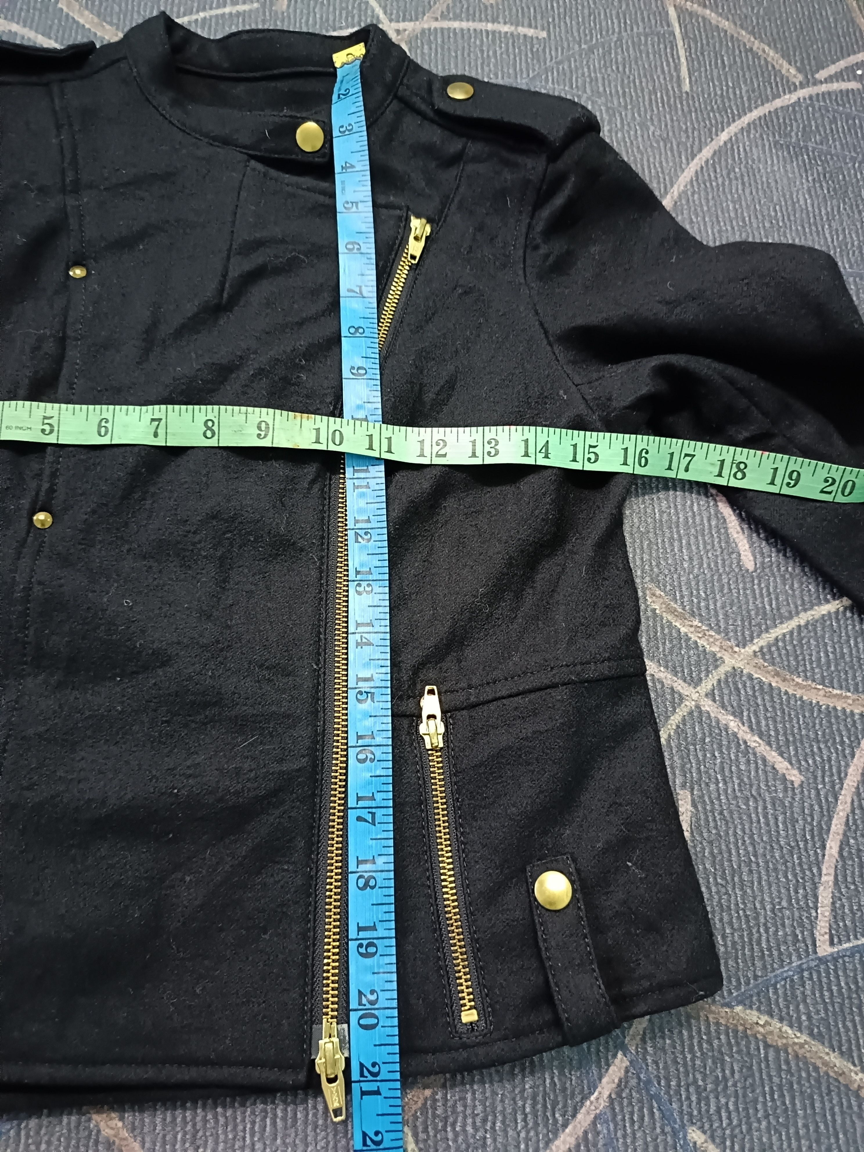 Designer × Japanese Brand Muse Asymmetric Zip Wool Blend Black Jacket Size S / US 4 / IT 40 - 10 Thumbnail
