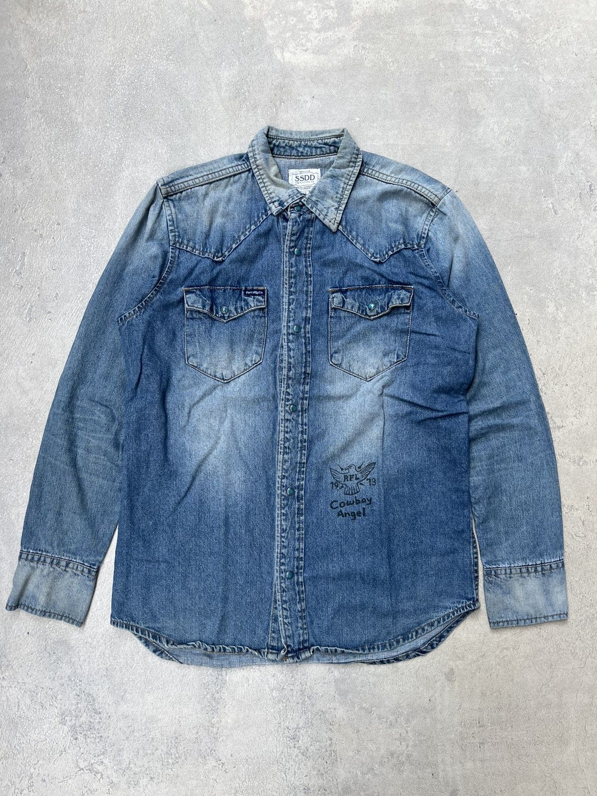 FUCT FUCT SSDD WASHED DESERT ANGEL DENIM SHIRT Size US M / EU 48-50 / 2 - 1 Thumbnail