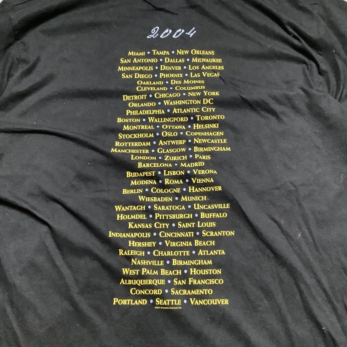 Sting × Vintage Vintage Sting Tour 2004 T-Shirt Black Size L Size US XL / EU 56 / 4 - 7 Thumbnail