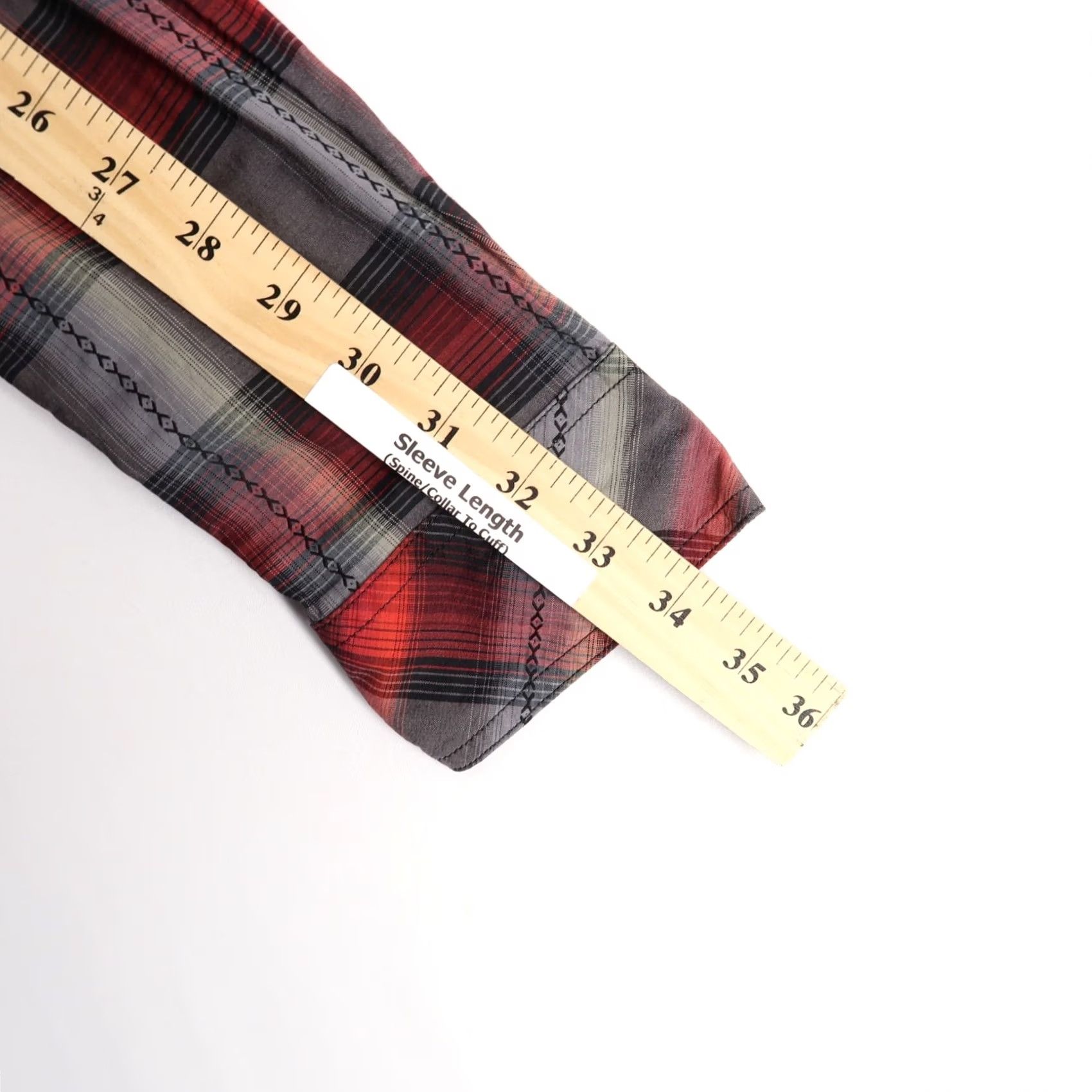 Prana Prana Holstad Shirt Mens M Red Plaid Long Sleeve Snap Front Western Yoke Size US M / EU 48-50 / 2 - 6 Thumbnail