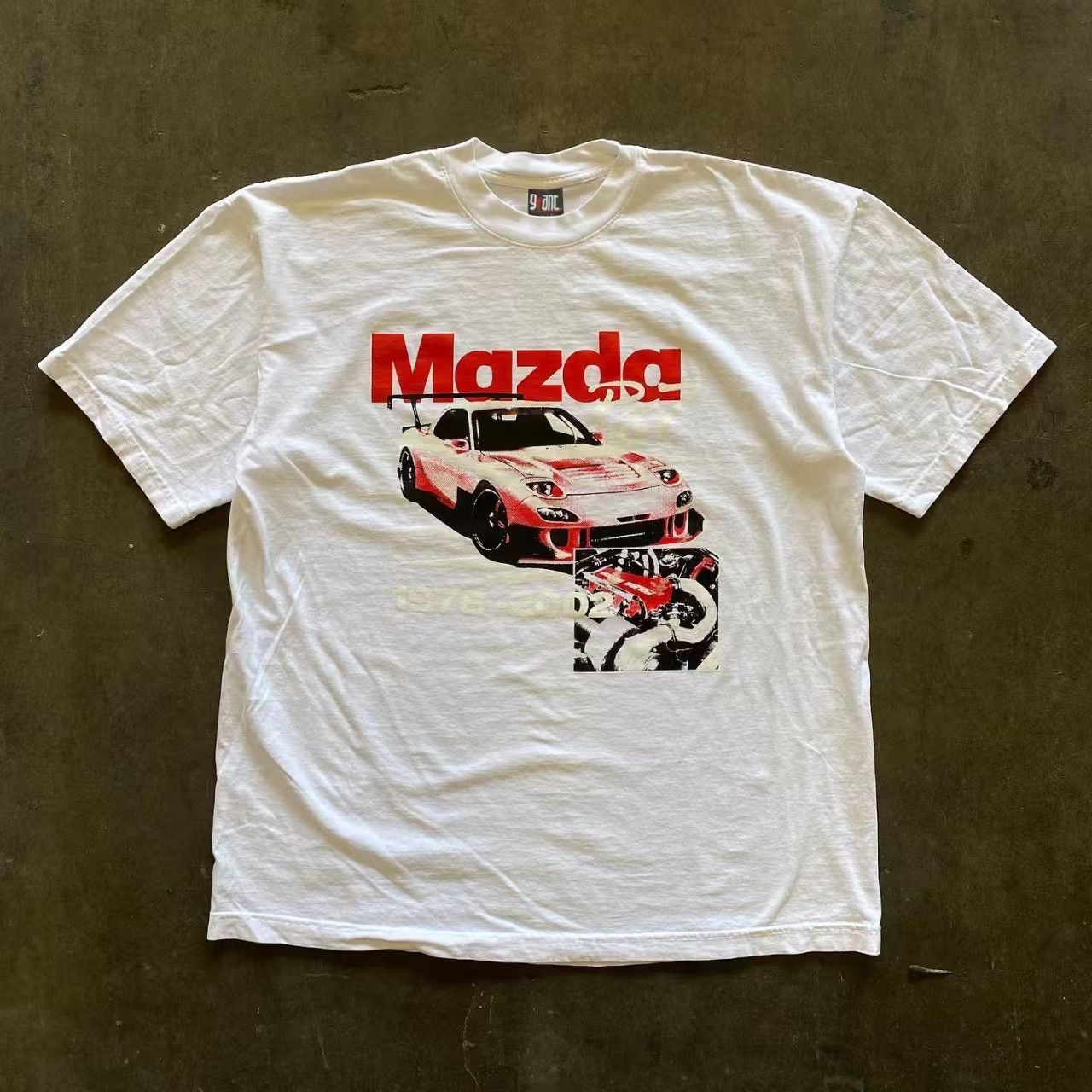 Japanese Brand × Vintage Street washed retro car print loose t-shirt Size US L / EU 52-54 / 3 - 1 Thumbnail