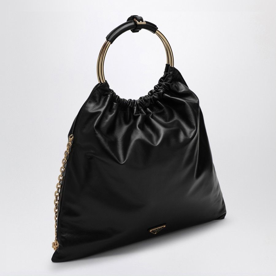 Prada o1d2blof0924 Size : OS / Leather Medium Bucket Bag In Black Size ONE SIZE - 2 Thumbnail