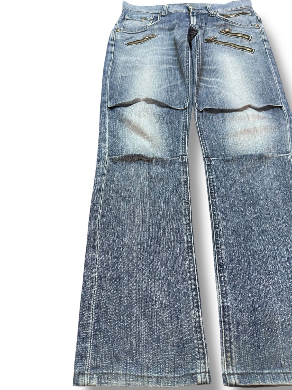 Lee Vintage Lee Cowboys Buckle Back Faded Denim Size US 30 / EU 46 - 3 Thumbnail