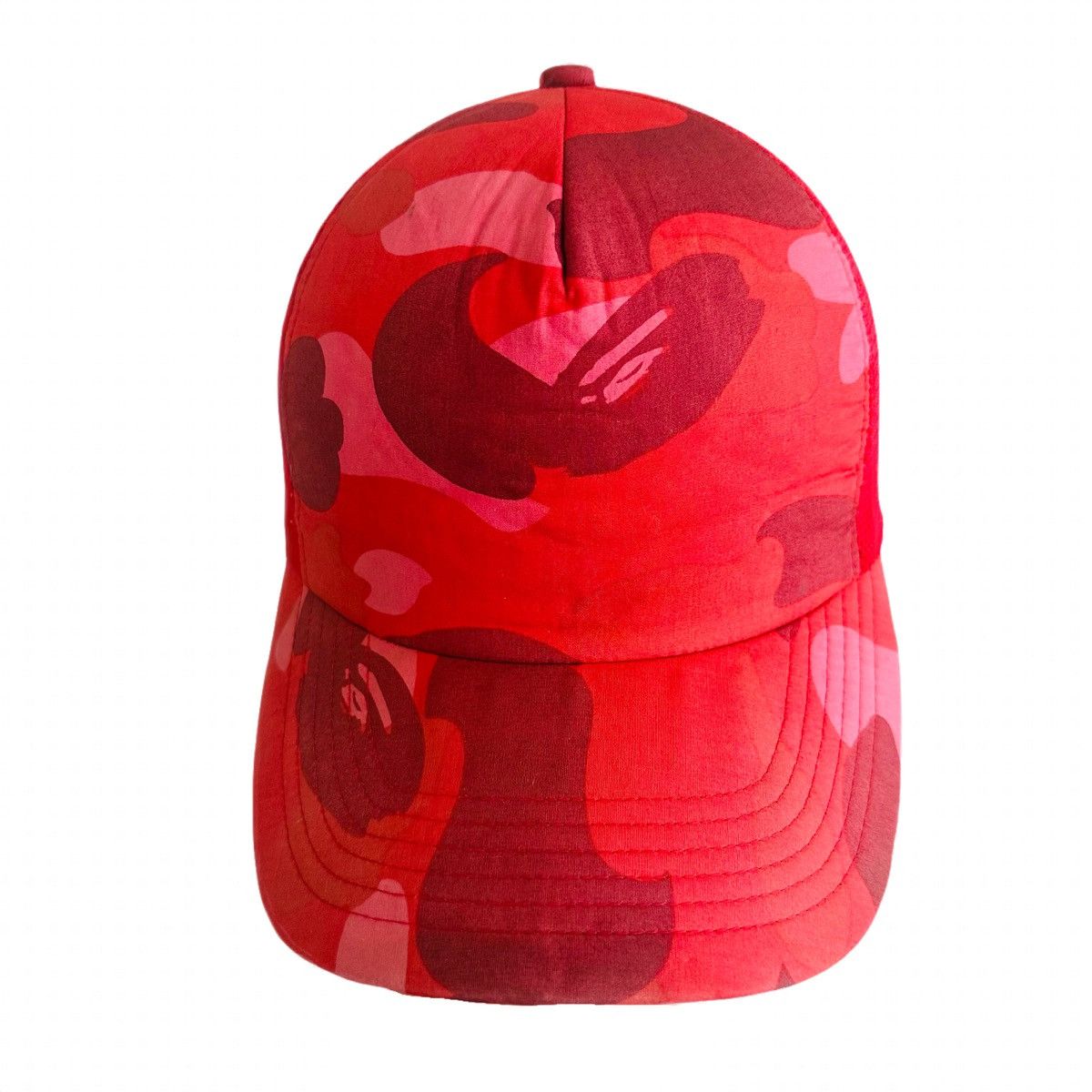 Bape RED COLOR CAMO MESH CAP Size ONE SIZE - 3 Thumbnail