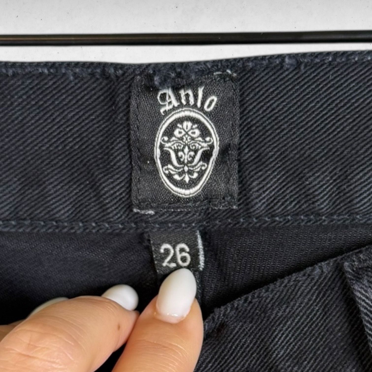 Other Anlo Black Denim Jeans Low Rise Skinny Women's 26 No Stretch Size 26" / US 2 / IT 38 - 3 Thumbnail