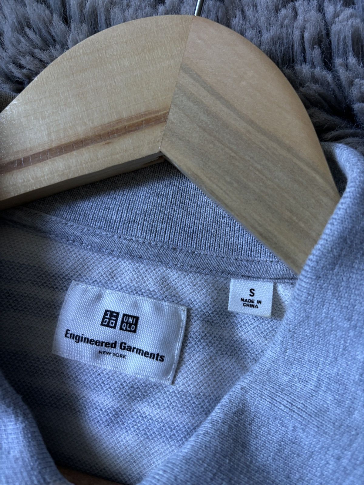 Engineered Garments × Japanese Brand × Uniqlo Engineered Garments x Uniqlo polo Cut & Sewn grey tee Size US S / EU 44-46 / 1 - 6 Thumbnail