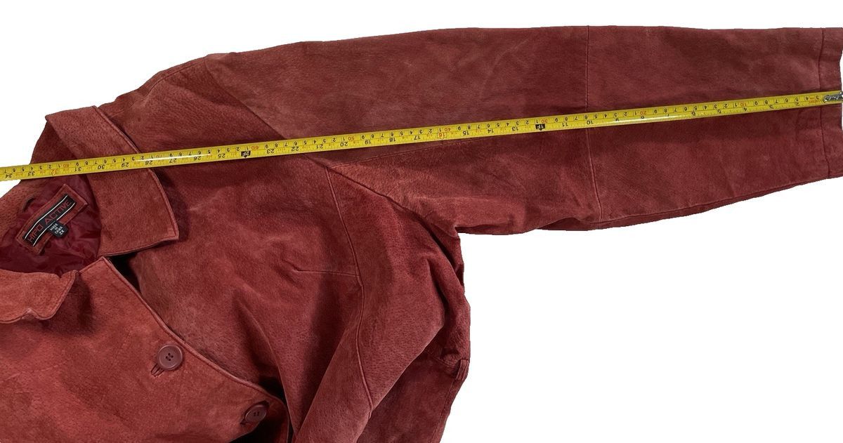 Other Hypo Active Suede Leather Jacket Womens 2X Button Front Size XXL / US 16-18 / IT 52-54 - 8 Thumbnail