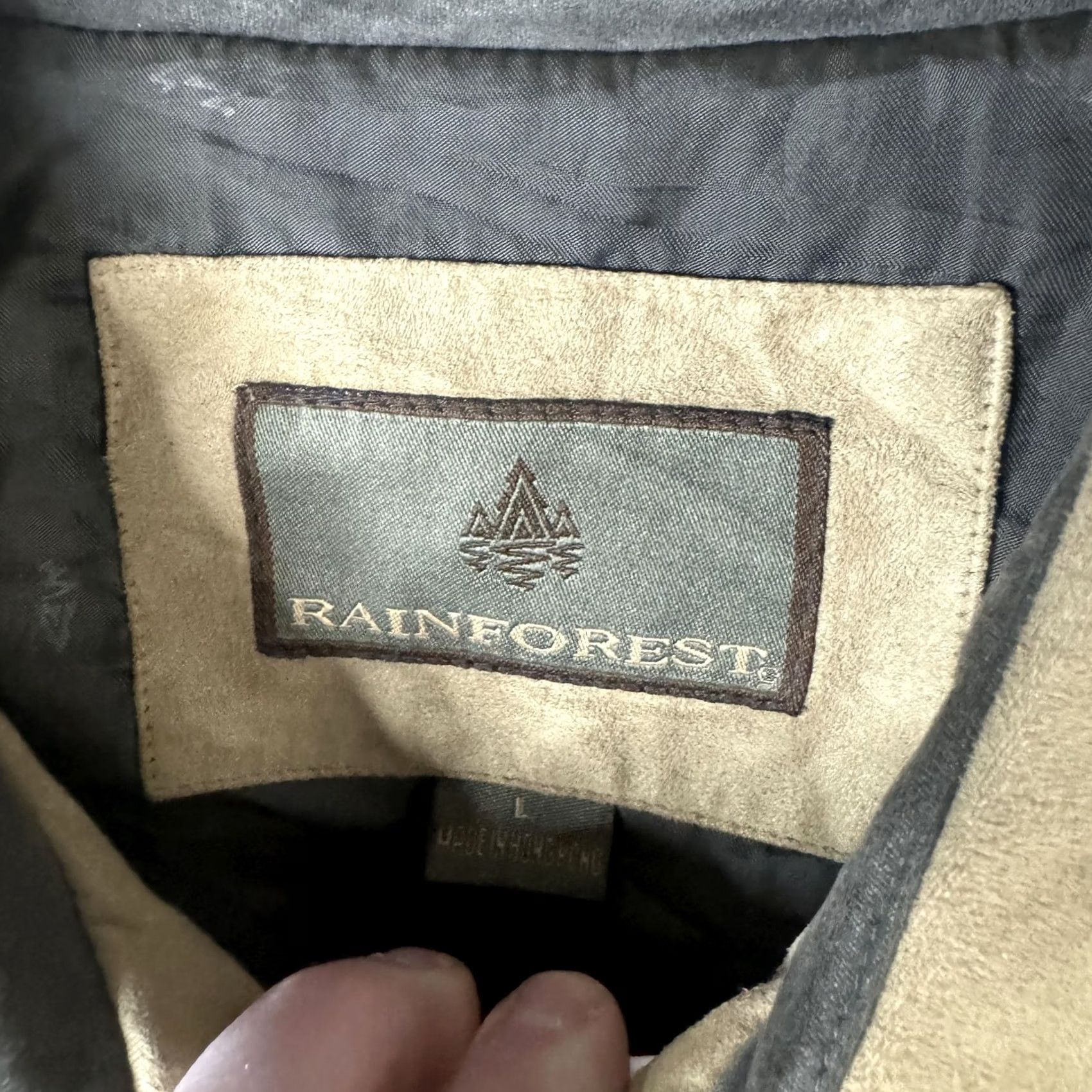 Vintage Rainforest Jacket Mens L Beige Microfiber Bomber Full Zip Lined Casual Jackets Size US L / EU 52-54 / 3 - 7 Thumbnail