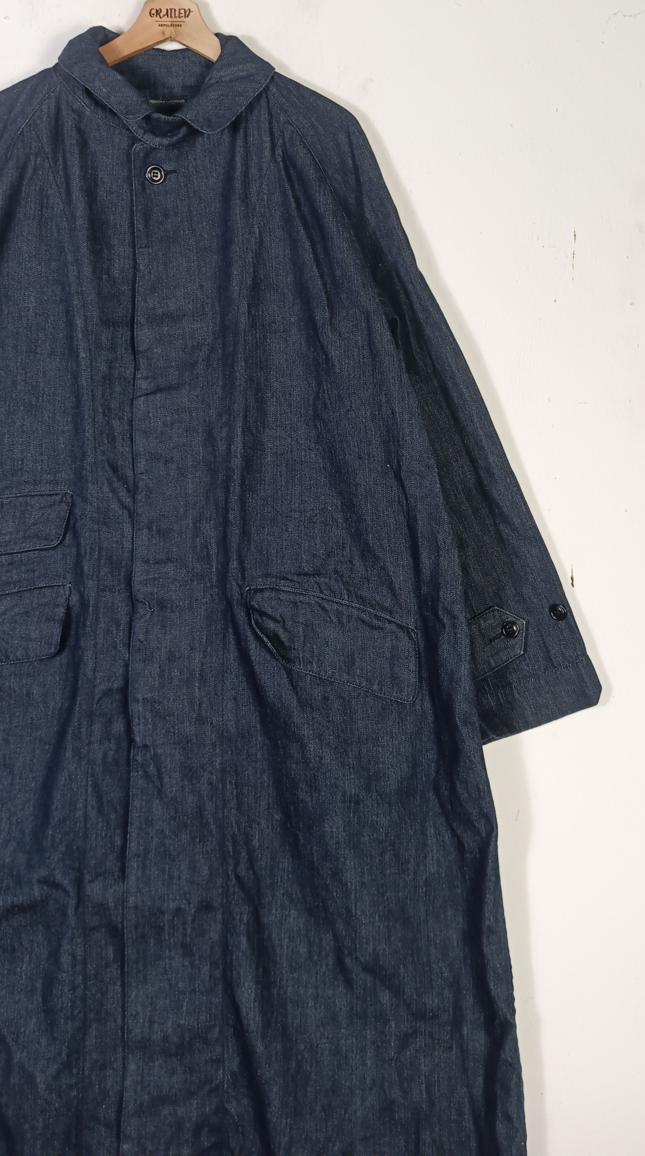 Evisu RARE🔥🔥 EVISU "Autumm Winter" Denim Long Jacket Size US XXL / EU 58 / 5 - 6 Thumbnail