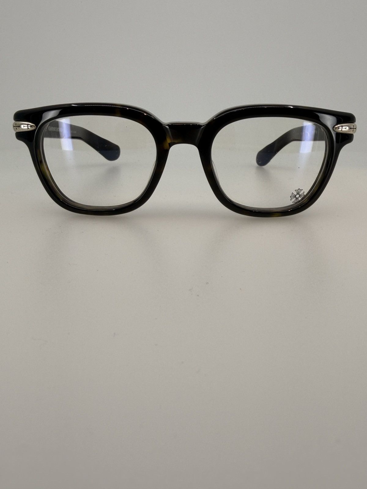Chrome Hearts Chrome Hearts Drippin Black Tortoise/Silver Glasses Size ONE SIZE - 1 Thumbnail