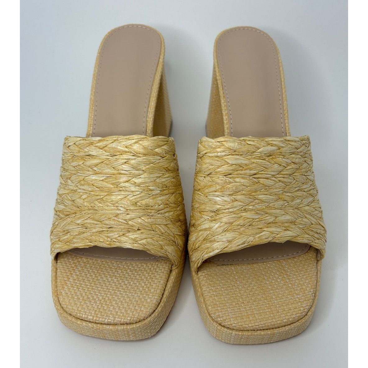 Other Women’s Tan Raffia Block Heel Mule | Size 10 | NEW with box Size US 10 / IT 40 - 3 Thumbnail