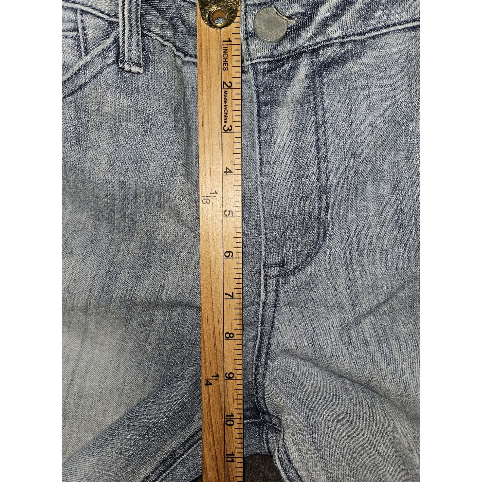 Vintage Democracy Womens 12 Light Wash Ab Solution Skinny Jeans Floral Embroidered Denim City Hipster Preppy Size 34" / US 12 / IT 48 - 4 Thumbnail
