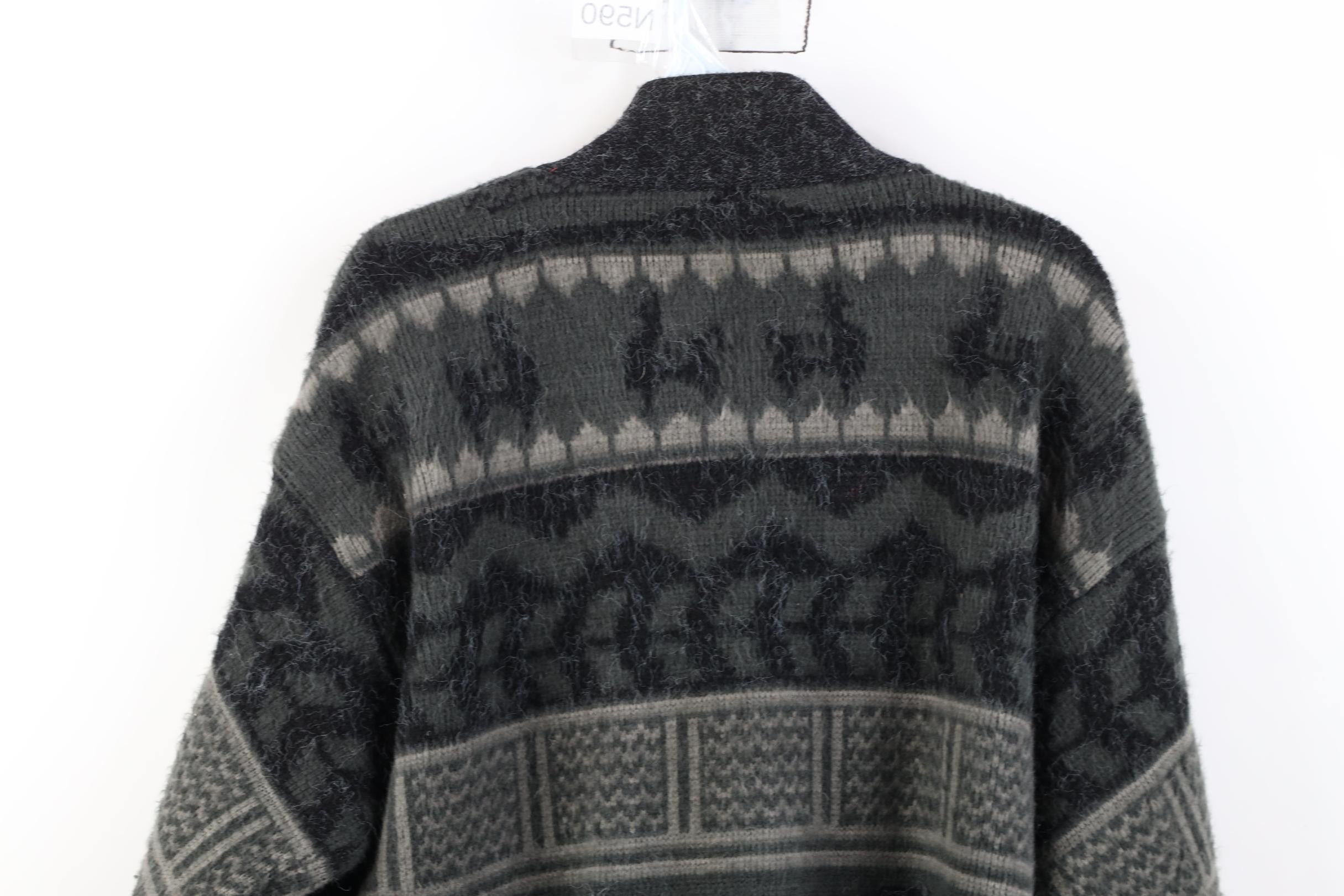 Vintage Vintage 90s Streetwear Heavyweight Wool Knit Sweater Size US M / EU 48-50 / 2 - 13 Thumbnail