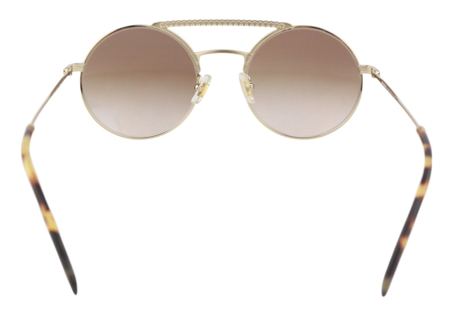 Miu Miu 52V OS Oval Shiny Gold Tone Frame 84806 Size ONE SIZE - 5 Thumbnail