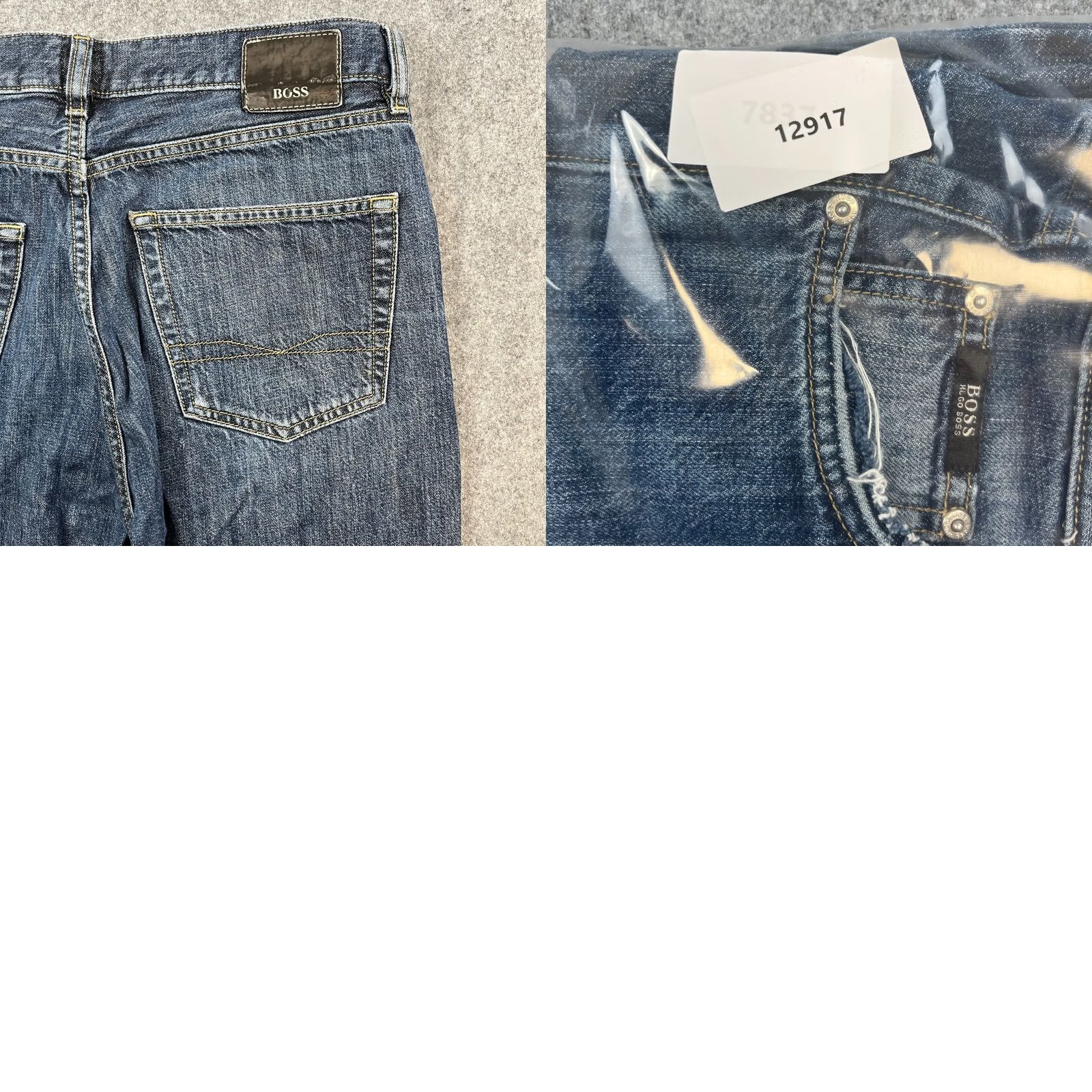 Hugo Boss HUGO BOSS Arkansas Jeans Regular Straight 32 30 Dark Blue Cotton Button Fly 5-Pocket Mens Vintage No Blue Jeans Size US 32 / EU 48 - 9 Thumbnail
