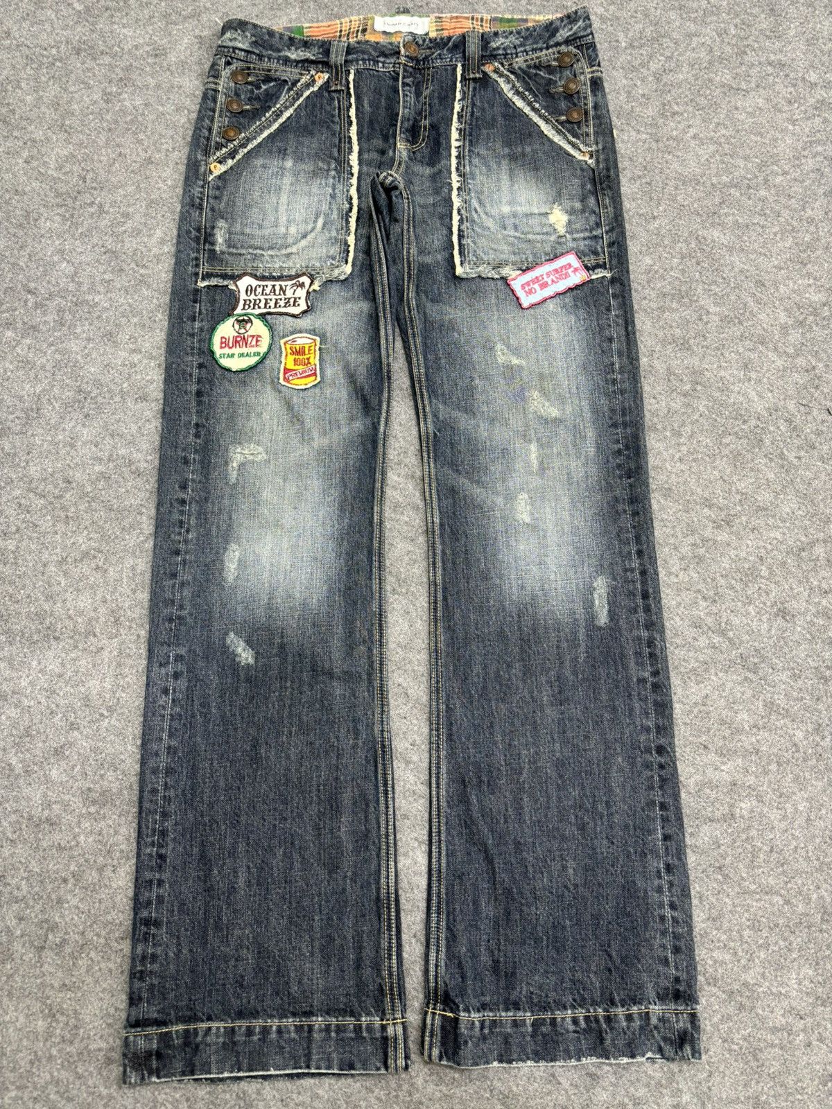 Japanese Brand × Seditionaries 💥Flare💥Insane Urban Craft Unfinishd Edge Distrssd Denim F475 Size US 34 / EU 50 - 25 Thumbnail