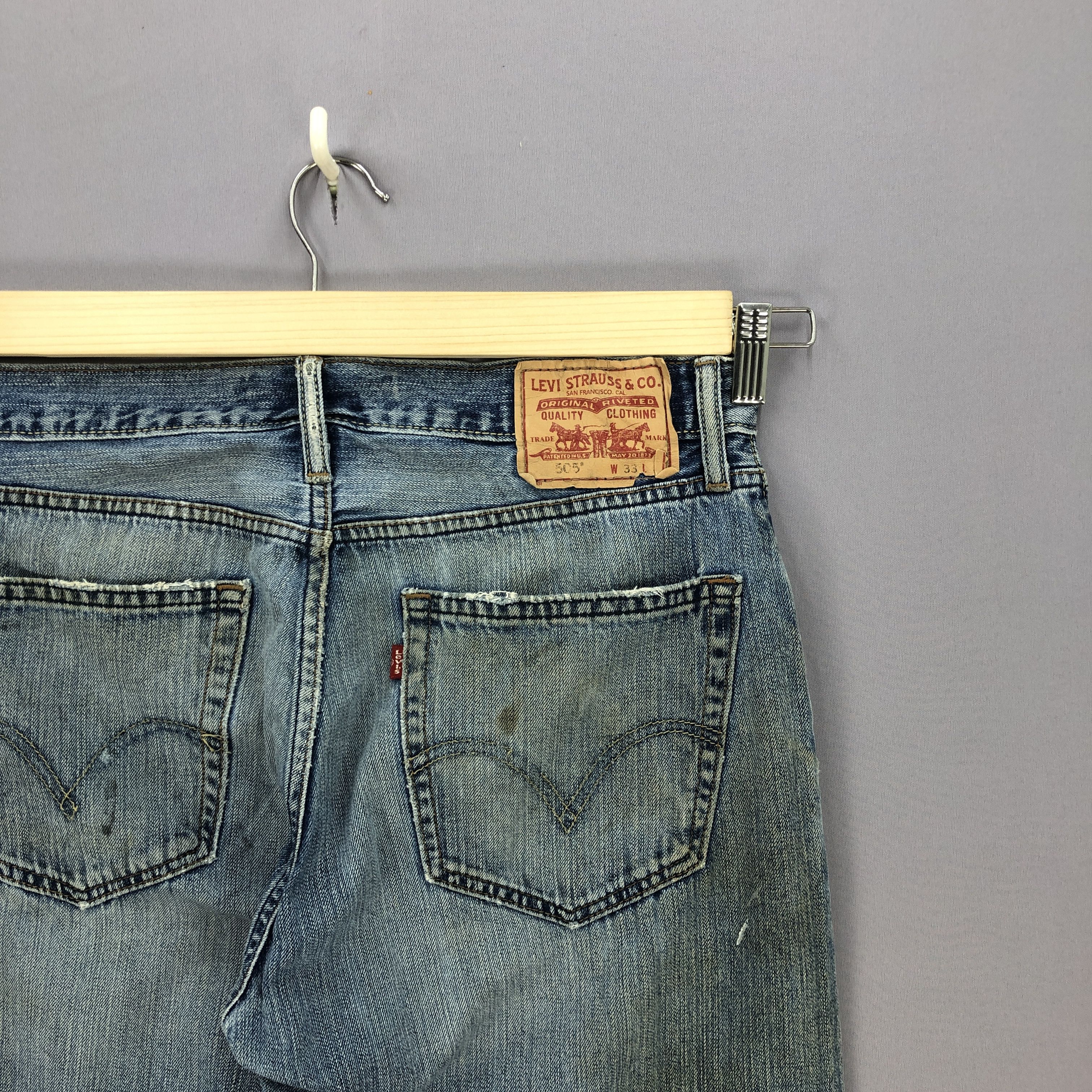 Levi's Vintage Distressed Levis 505 Jeans Levi's Faded Dirty Denim Size US 32 / EU 48 - 5 Thumbnail