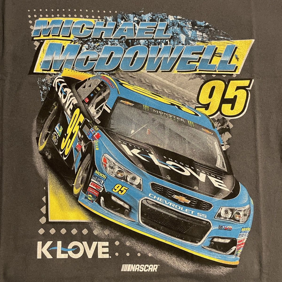 NASCAR Michael McDowell #95 NASCAR T Shirt Size US L / EU 52-54 / 3 - 2 Thumbnail