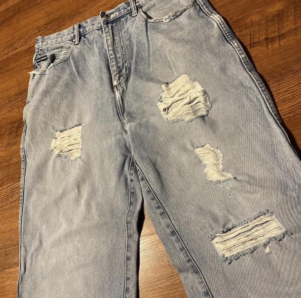 Phat Farm Vintage Phat Farm Light Wash Distressed Baggy Jeans Size US 32 / EU 48 - 4 Thumbnail