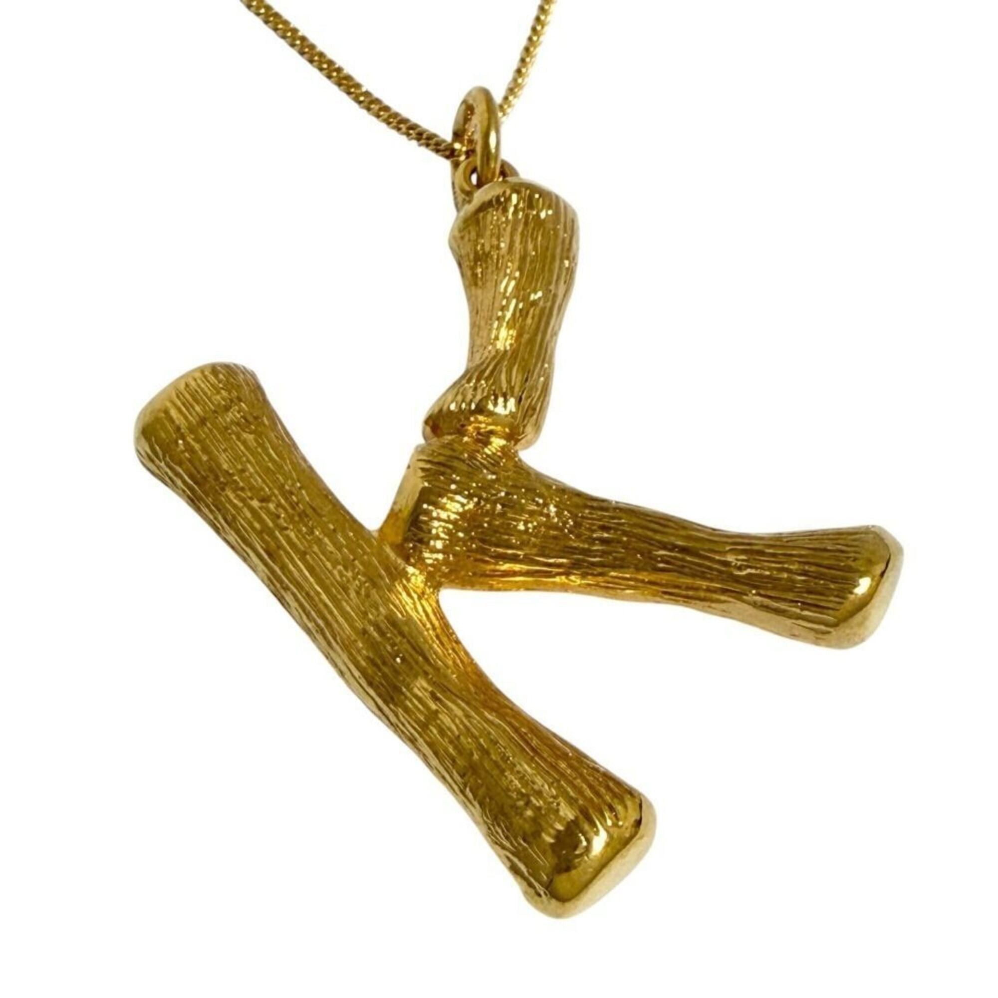 Celine Celine Alphabet Charm Pendant Necklace, Initial K, Large Size Size ONE SIZE - 1 Thumbnail